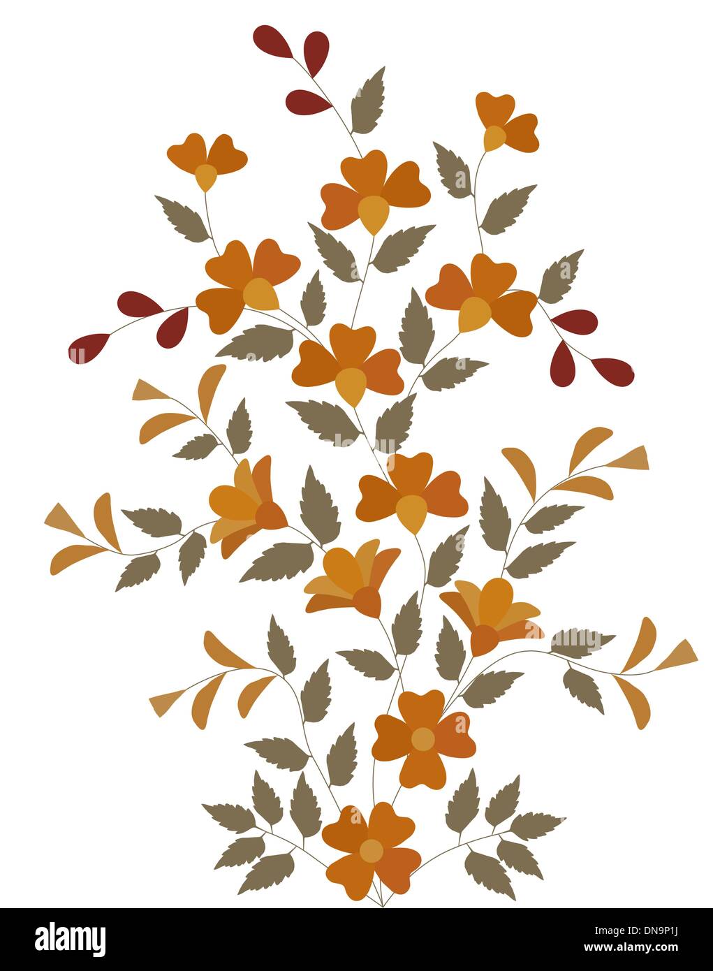 Flowering plant vector vectors hi-res stock photography and images - Alamy