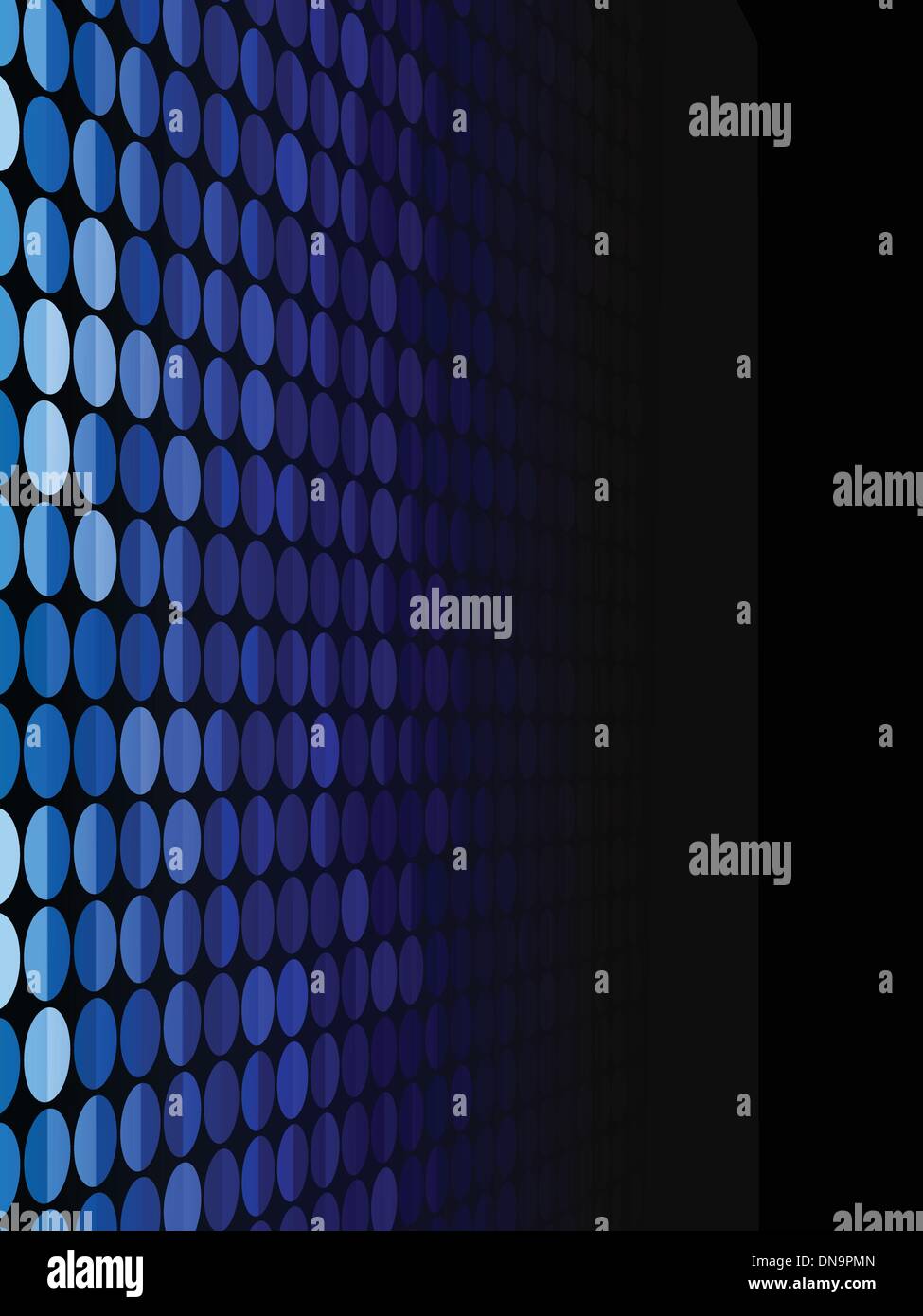 Halftone Background in Perspective. Stock Vector