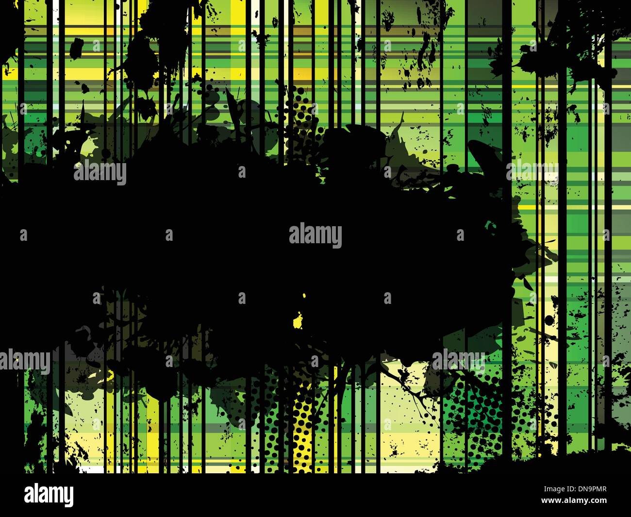 Checkered Green Grunge Background. Stock Vector