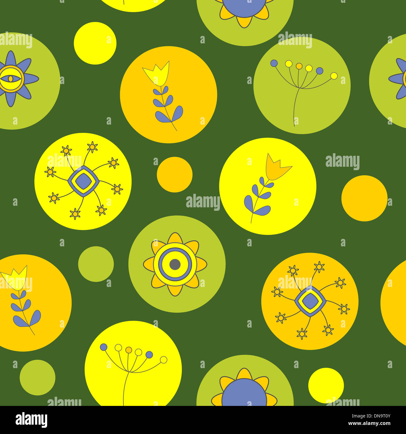 Abstract Cute Background Flower Seamless Pattern Vector Illustration ...