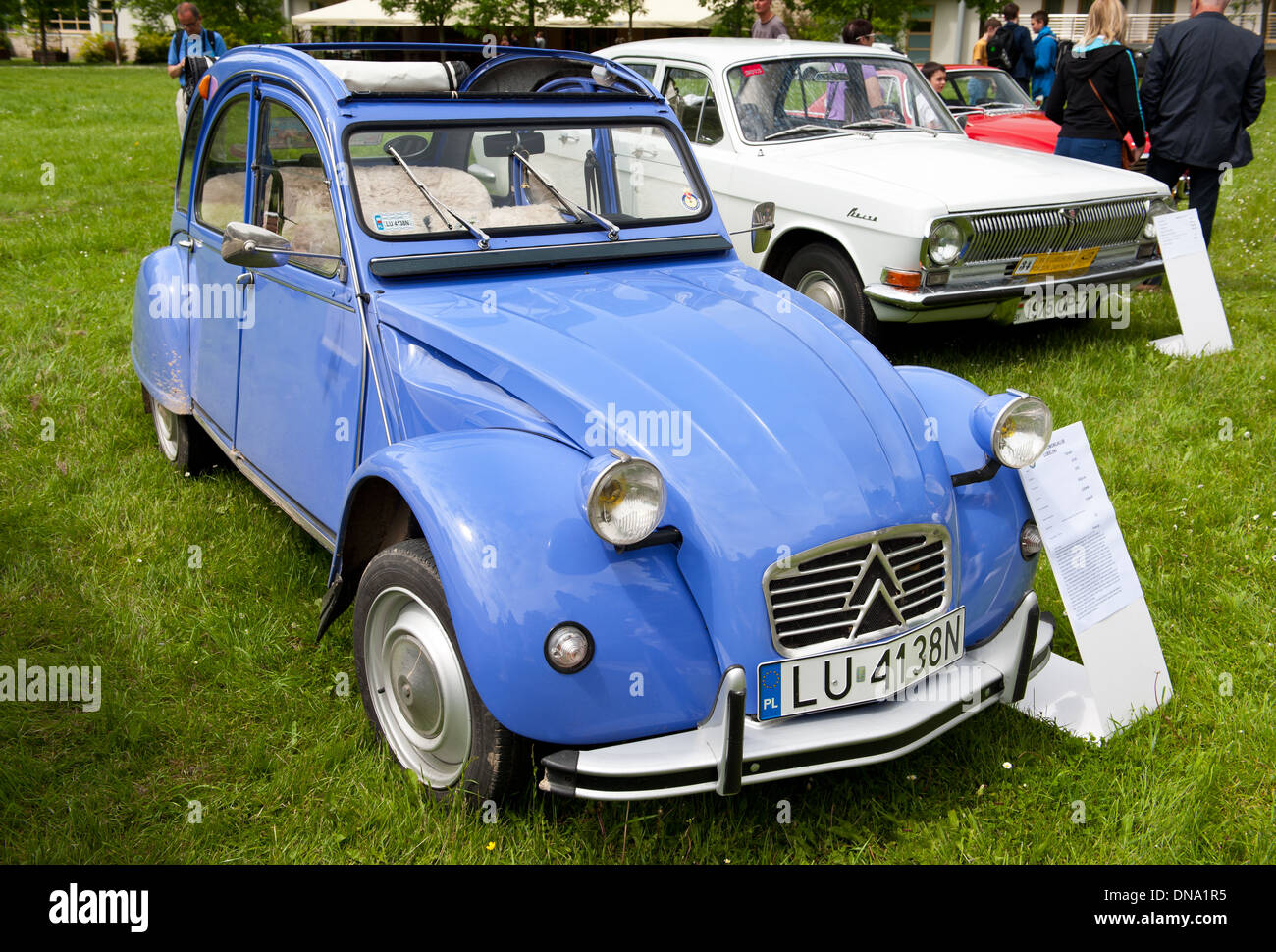 blue vintage Citroen 2CV from 1979 Stock Photo