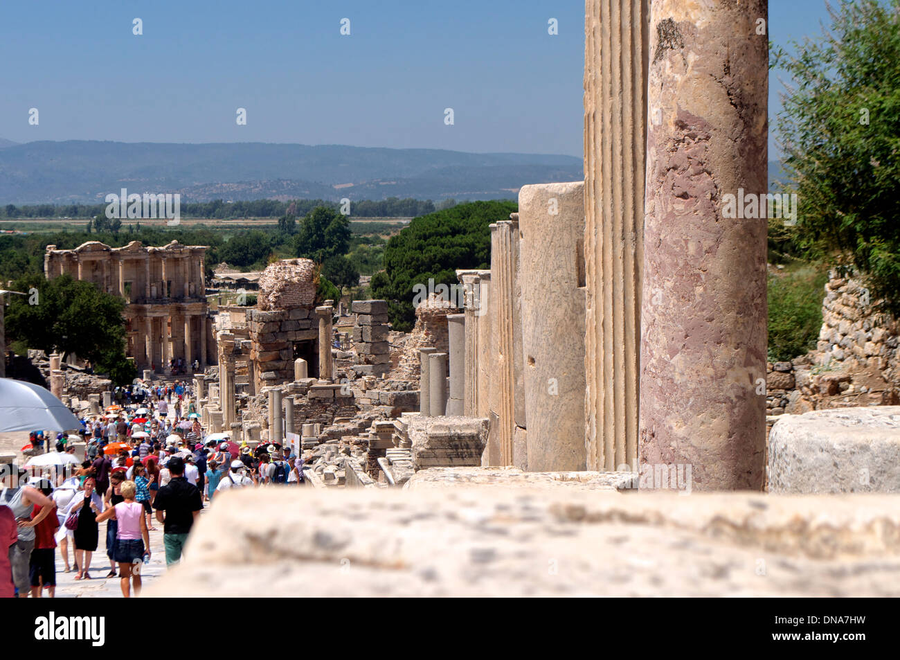The historic ruins of Ephesus, Turkey Stock Photo