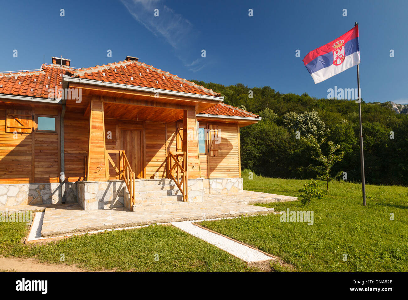 Ranger house, Djerdap National Park, Serbia, Europe Stock Photo