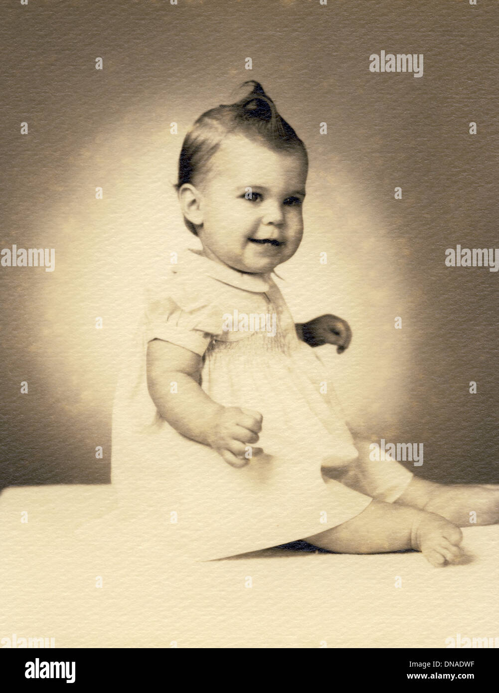 Baby Girl Portrait, 1960's Stock Photo