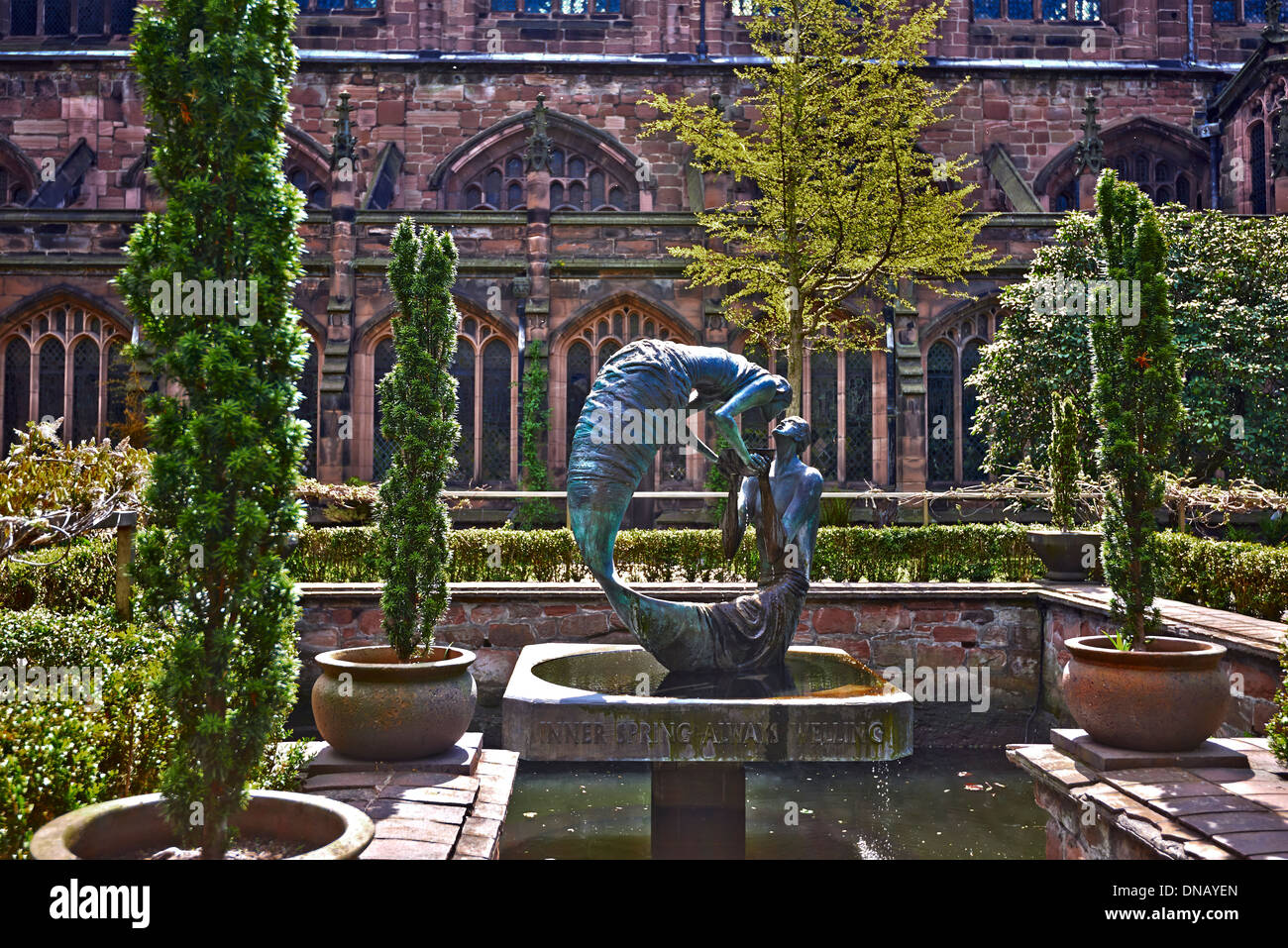 Chester Cathedral is the mother church of the Church of England Diocese of Chester, and is located in the city of Chester Stock Photo