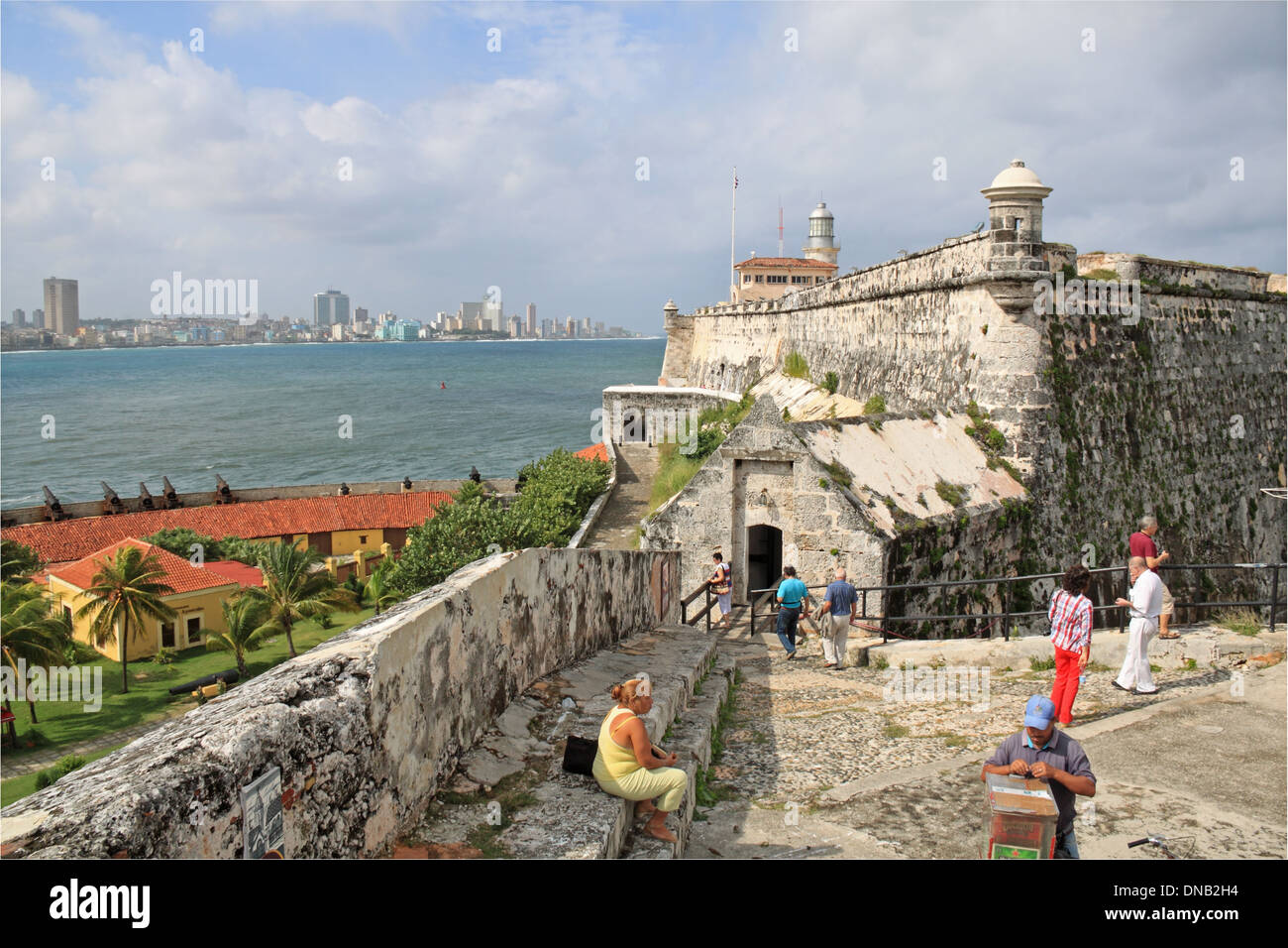 Portrait format of Castillo Del Morro, Carretera de la Cabana, lighthouse  and fortress, Havana, Cuba. Designed by Giovanni Batti Stock Photo - Alamy