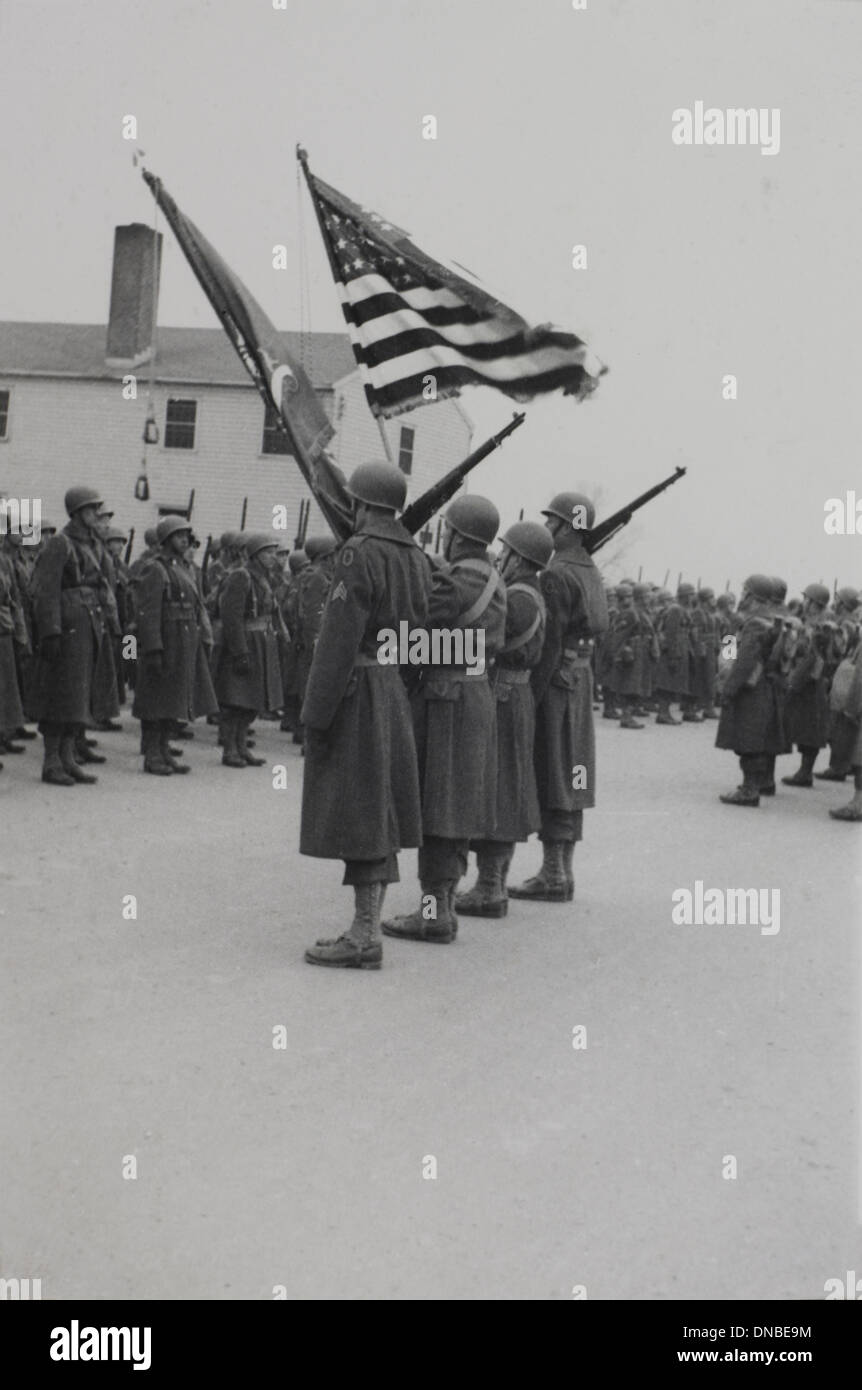 Military Soldiers in Marching Formation during Training Session Outdoor