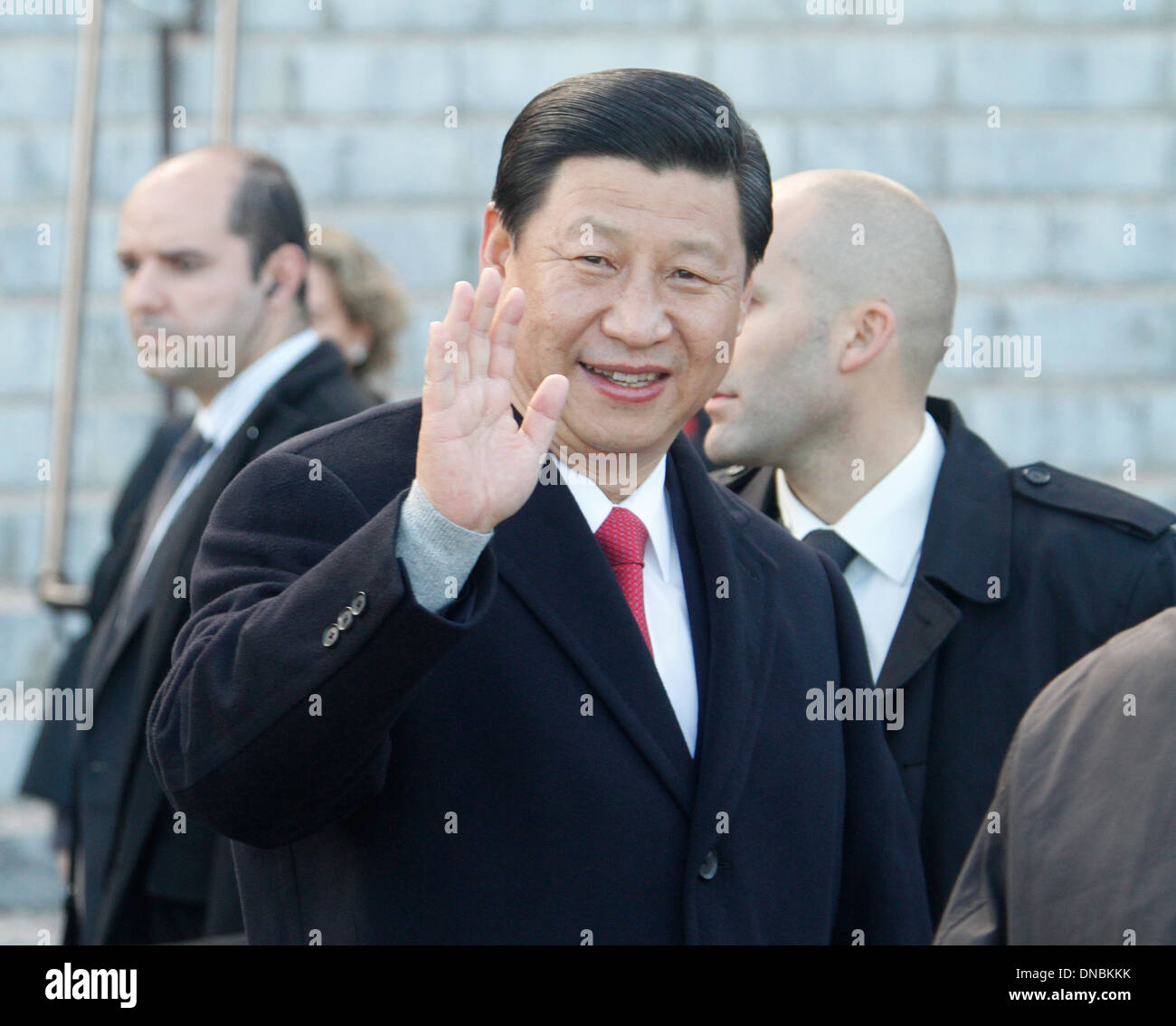 Chinese Prime minister Xi Jinping seen during a commercial visit to the Spanish island of Majorca, Spain Stock Photo