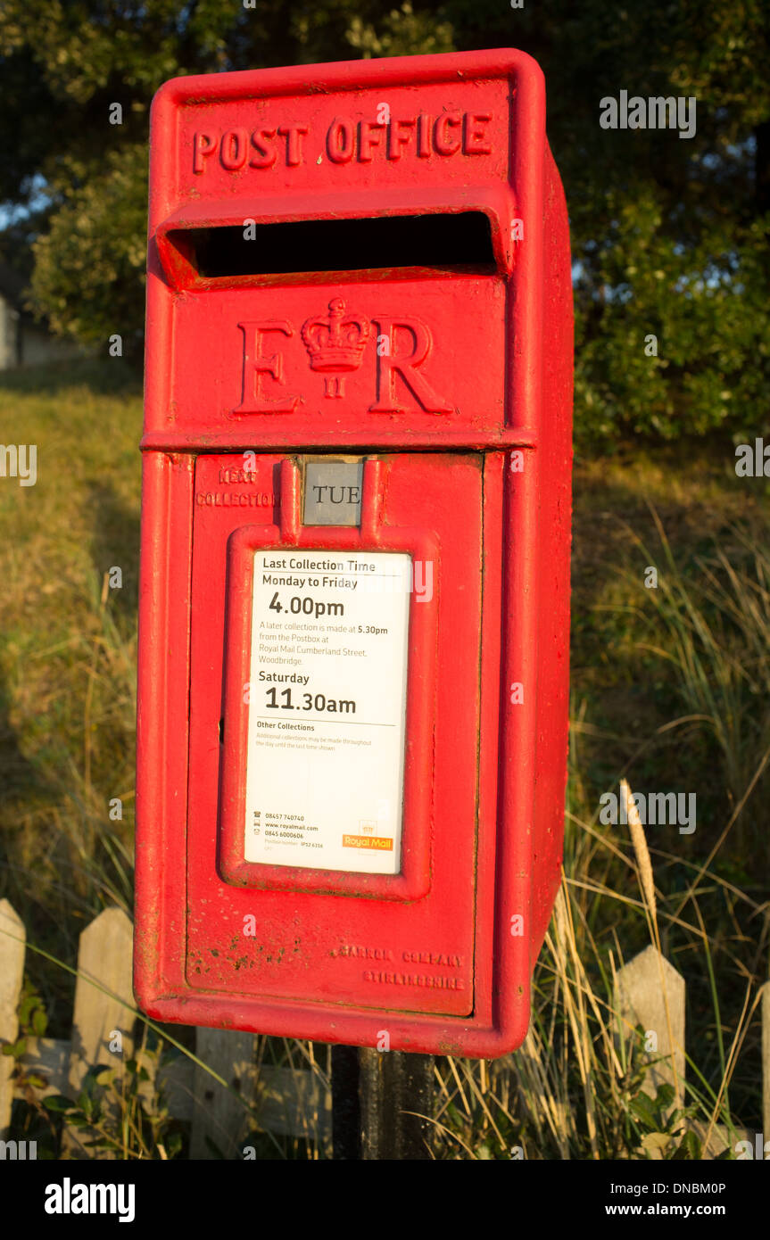 Rural postal box UK Stock Photo Alamy
