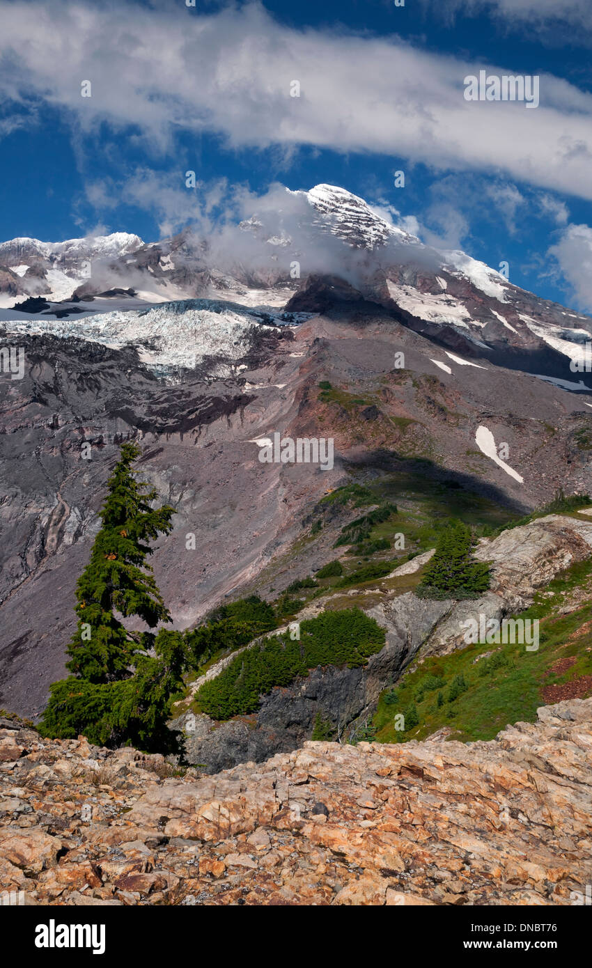 WASHINGTON Mount Rainier and the Tahoma Glacier from a shoulder of