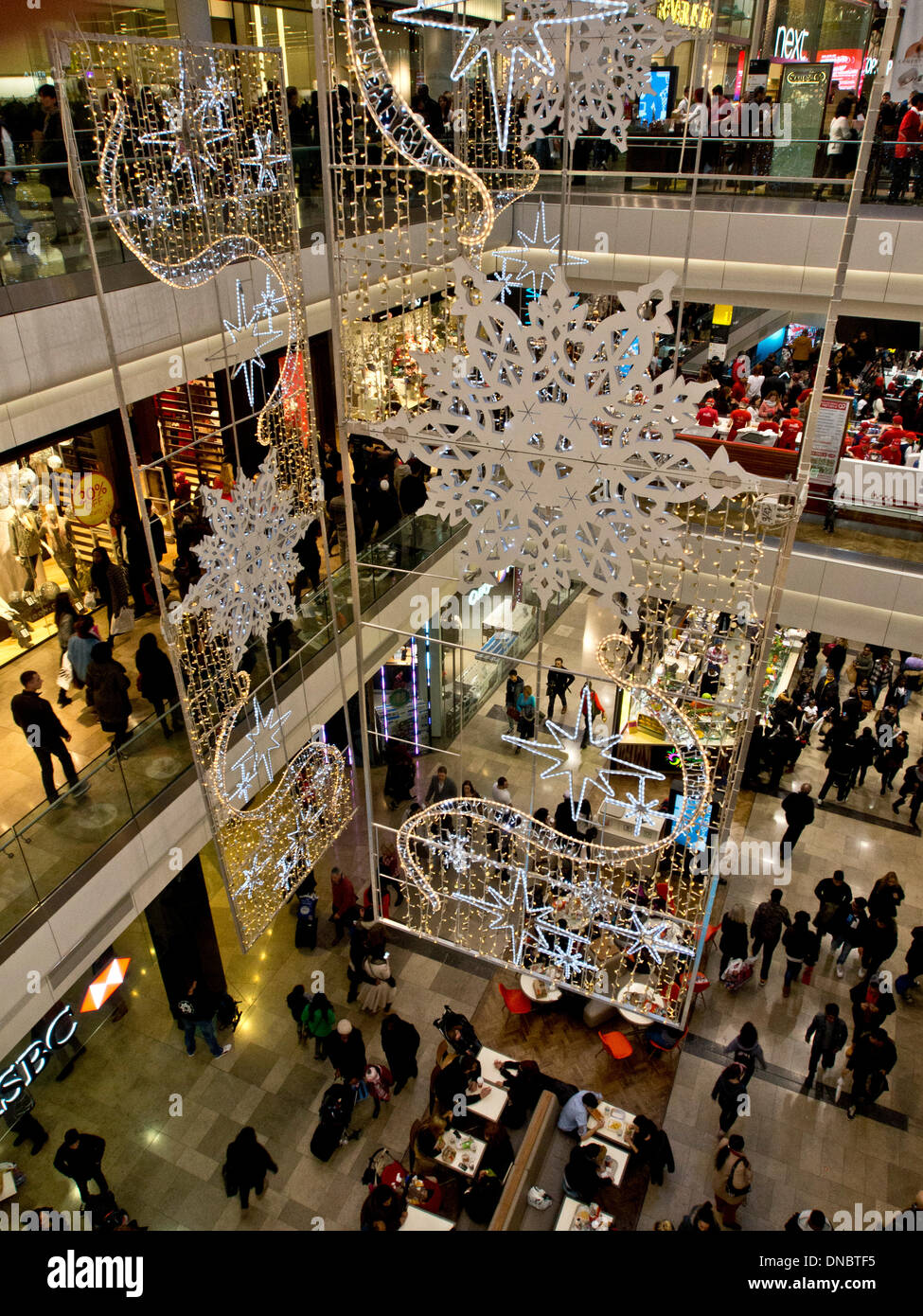 Shoppers At Huge Westfield Shopping Mall In Stratford London Uk