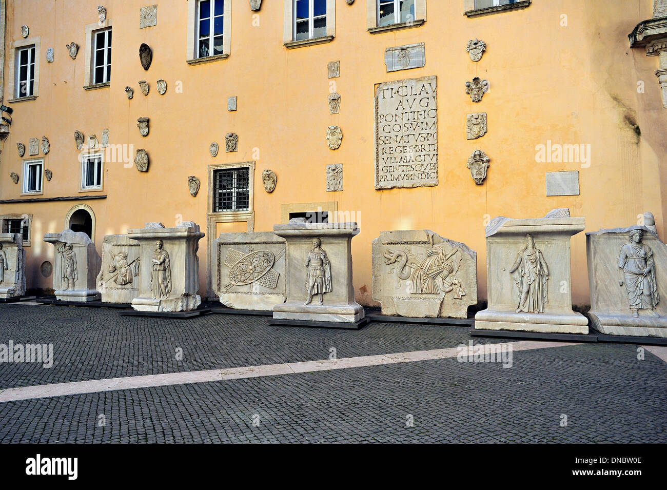 Capitoline museums, the court, Rome, Italy. Stock Photo