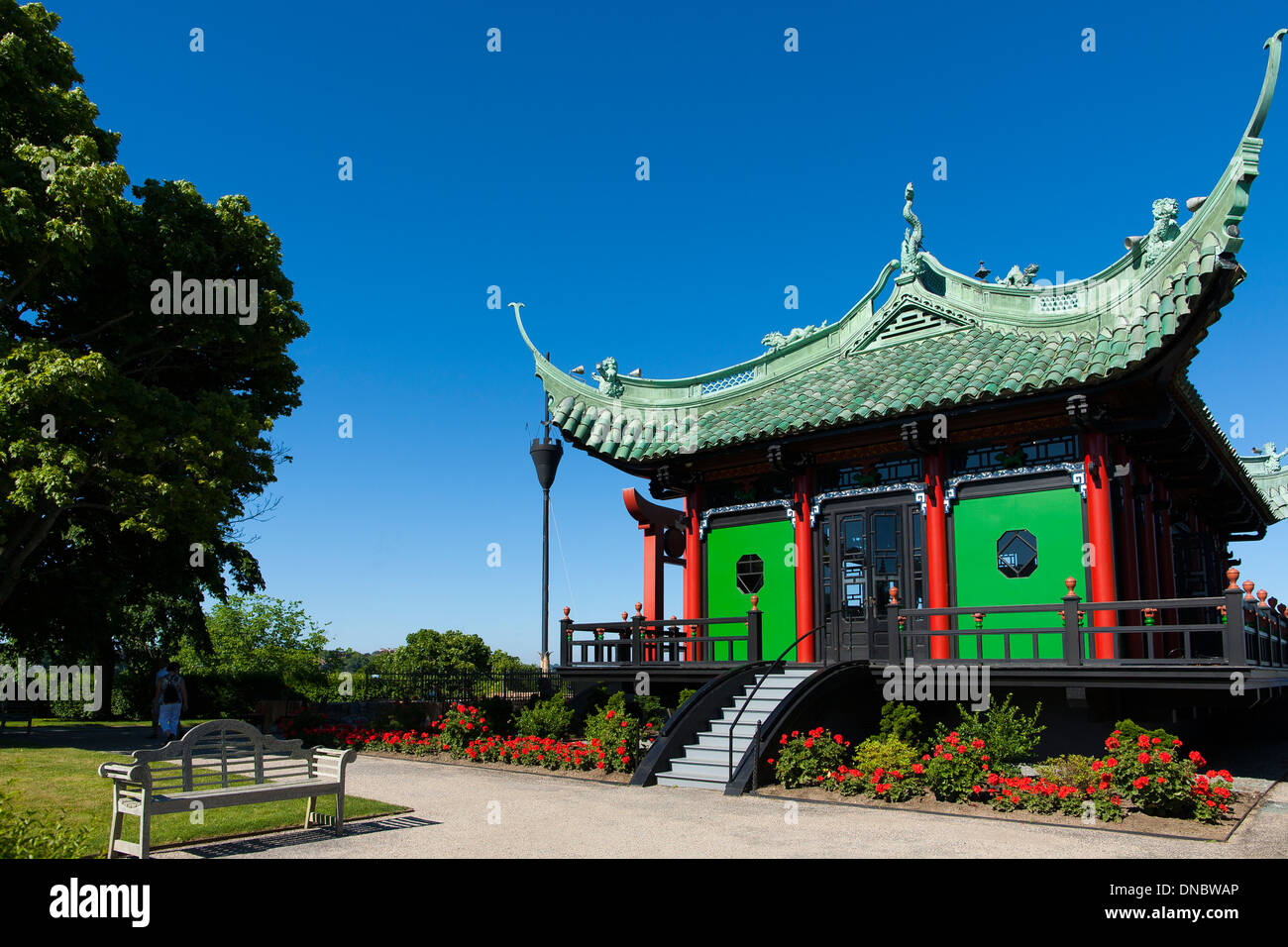 The Pagoda in the garden of Marble house, a Newport summer cottage and