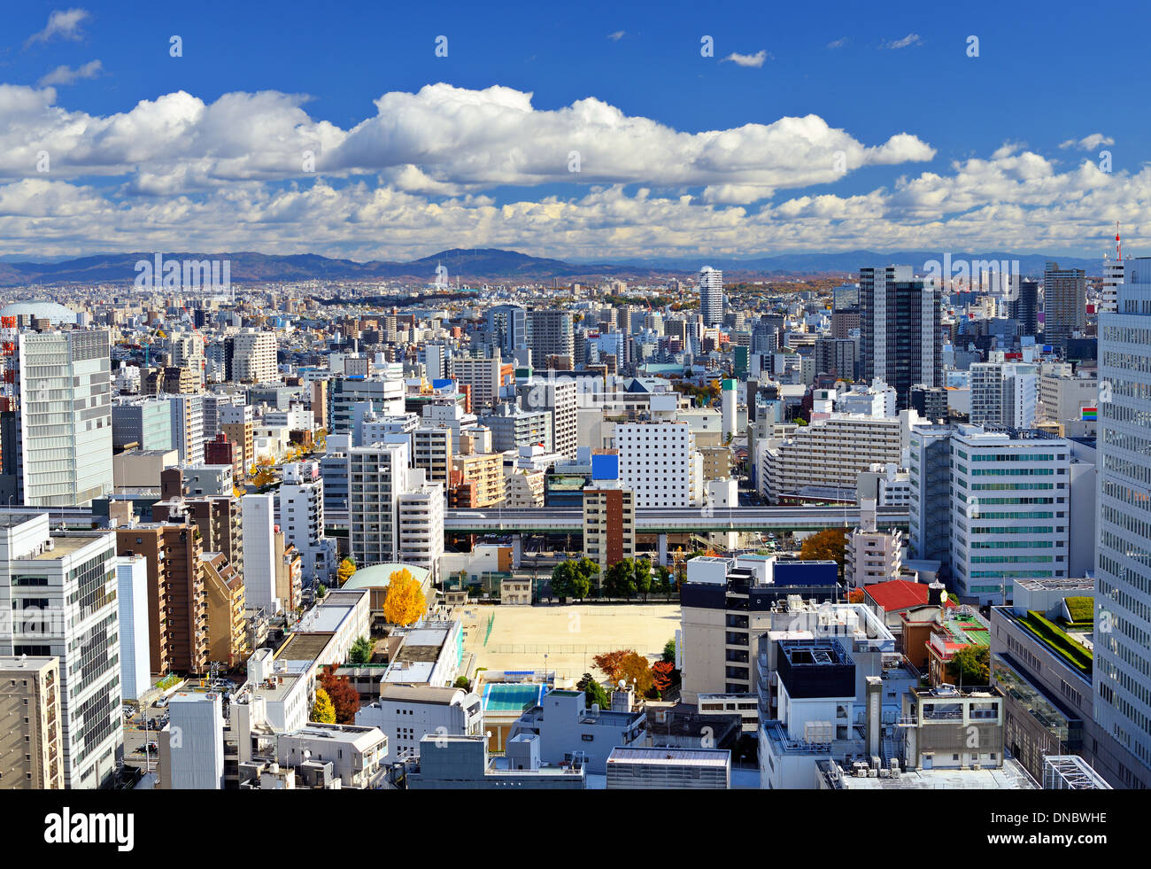 Nagoya, Japan cityscape in the day. Stock Photo