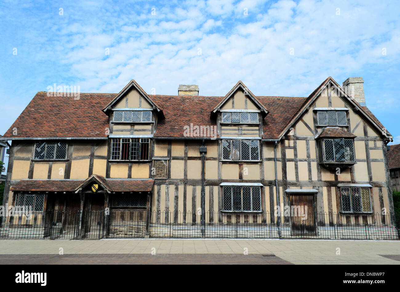 The timbered house in Stratford-upon-Avon which is believed to be the birthplace of William Shakespeare. Stock Photo