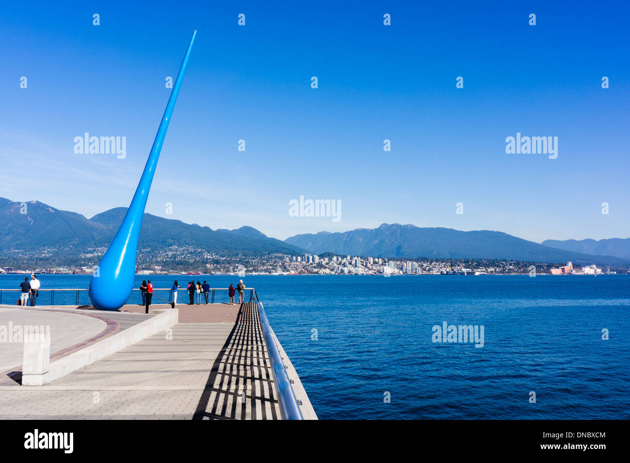 The Drop, steel sculpture by German group of artists Inges Idee. Vancouver, British Columbia, Canada. Stock Photo