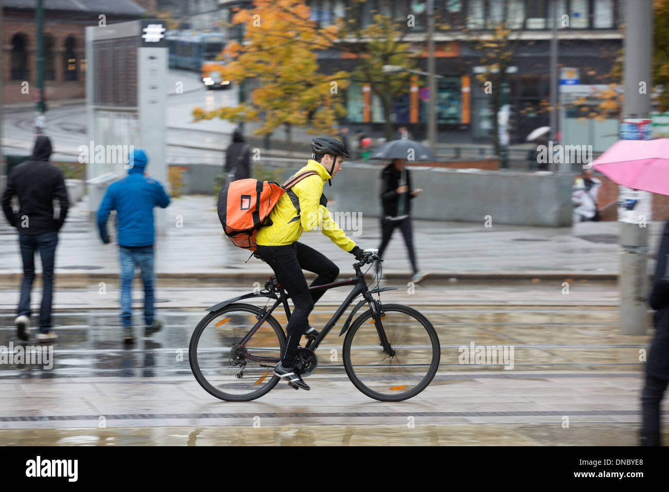 cycling with backpack