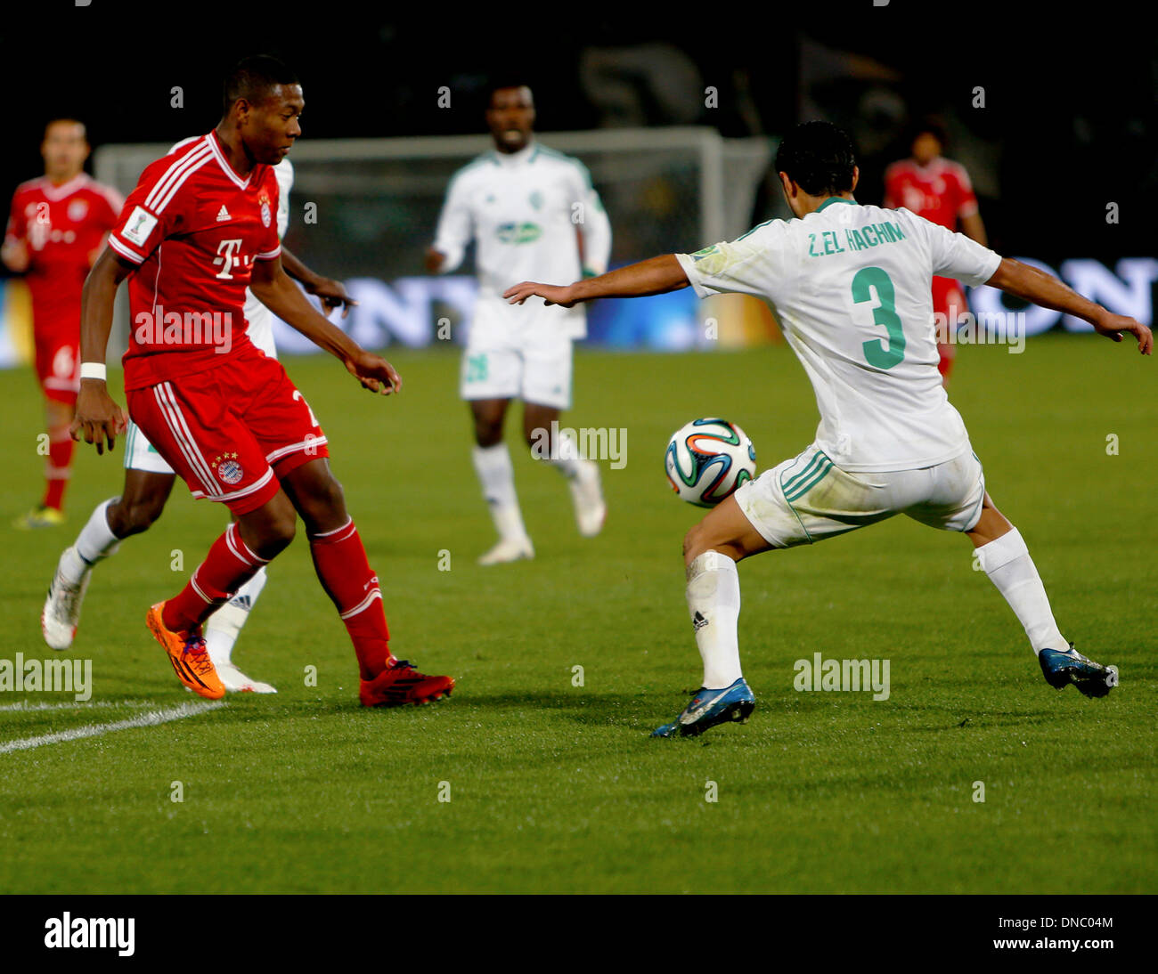 Marrakech , Morocco. 21st Dec, 2013. Zakaria EL HACHIMI controls the ball during the FIFA Club World Cup Final game between Bayern Munich and Raja Casablanca from the Marrakech Stadium. Credit:  Action Plus Sports/Alamy Live News Stock Photo