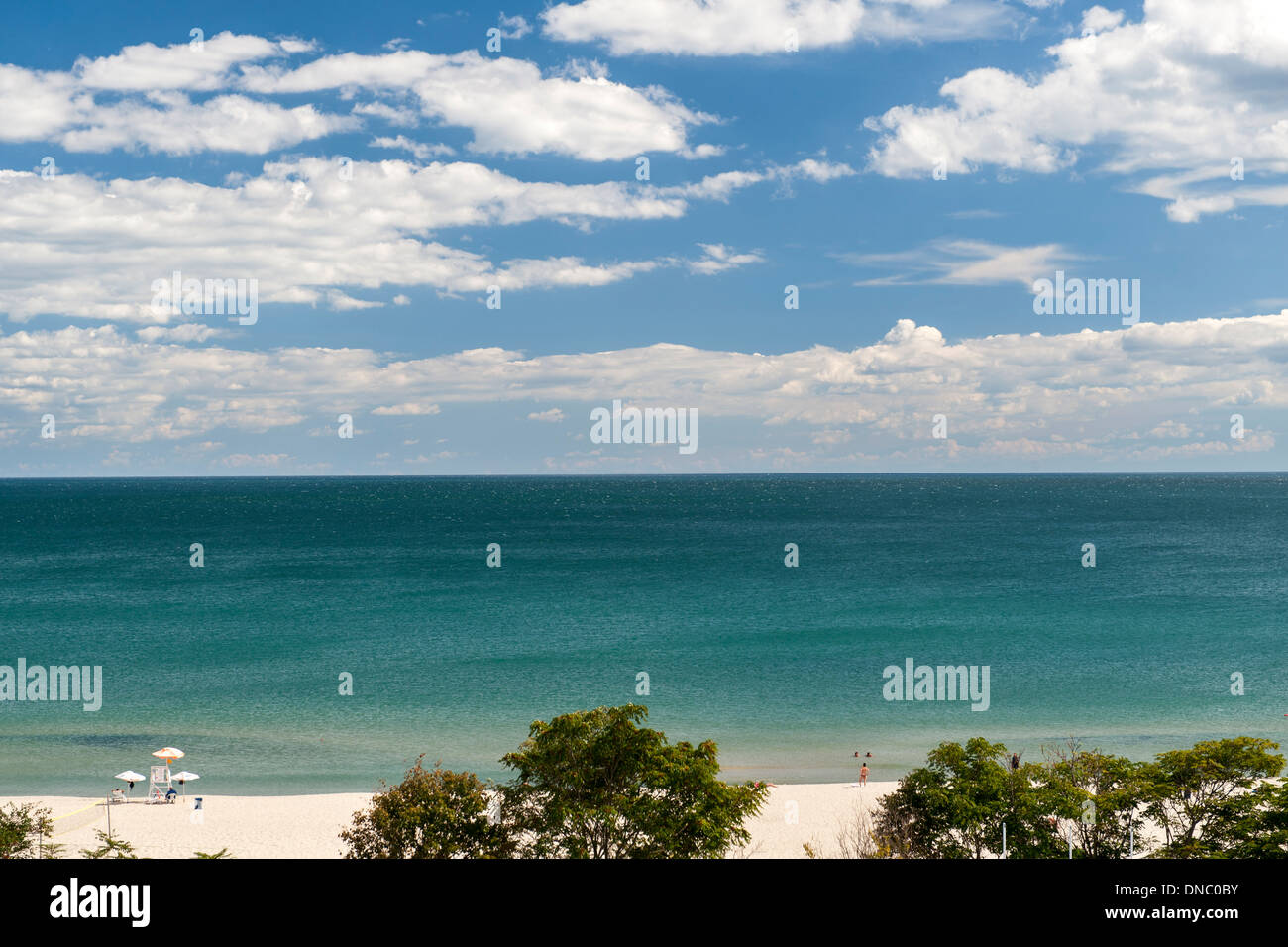 The Black Sea coast of Varna, the third largest city in Bulgaria. Stock Photo