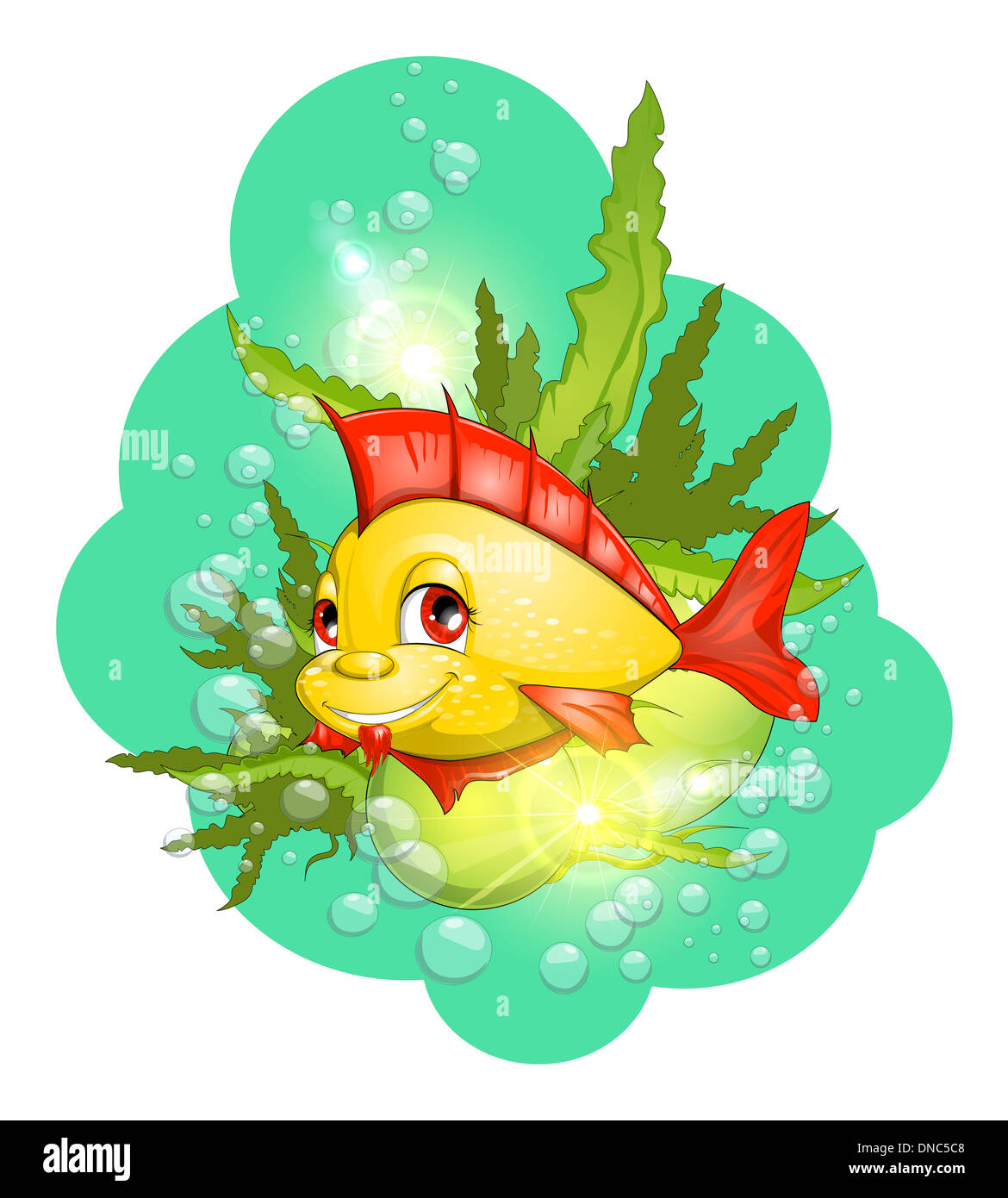 Free Vector  Cute bright fish game cartoon character set vector  illustration of underwater sea or aquarium creatures marine and ocean  tropical animals with smiling faces aquatic saltwater colorful critters