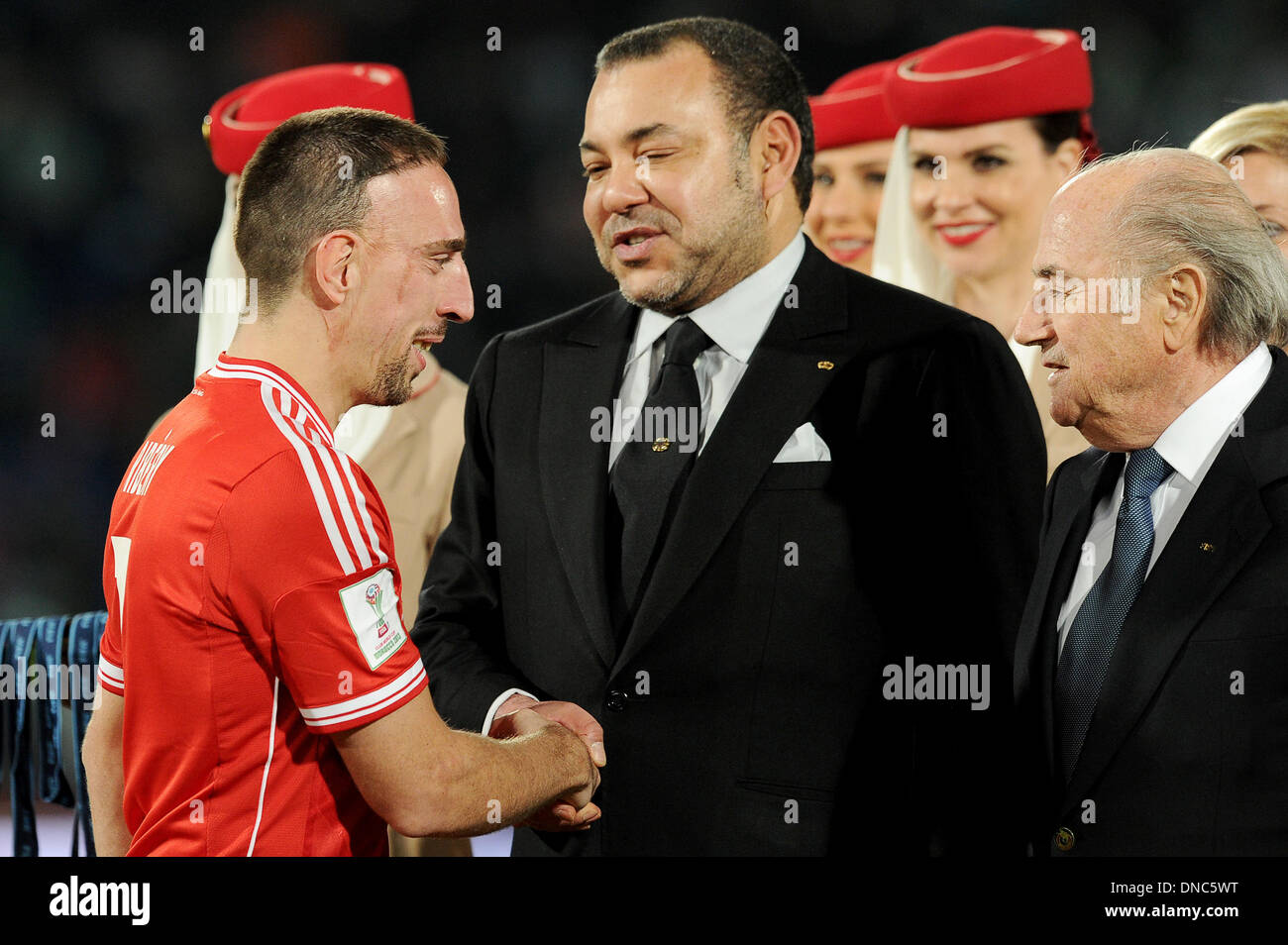 Marrakesh, Morocco. 21st Dec, 2013. King Mohammed VI of Morocco (C) and