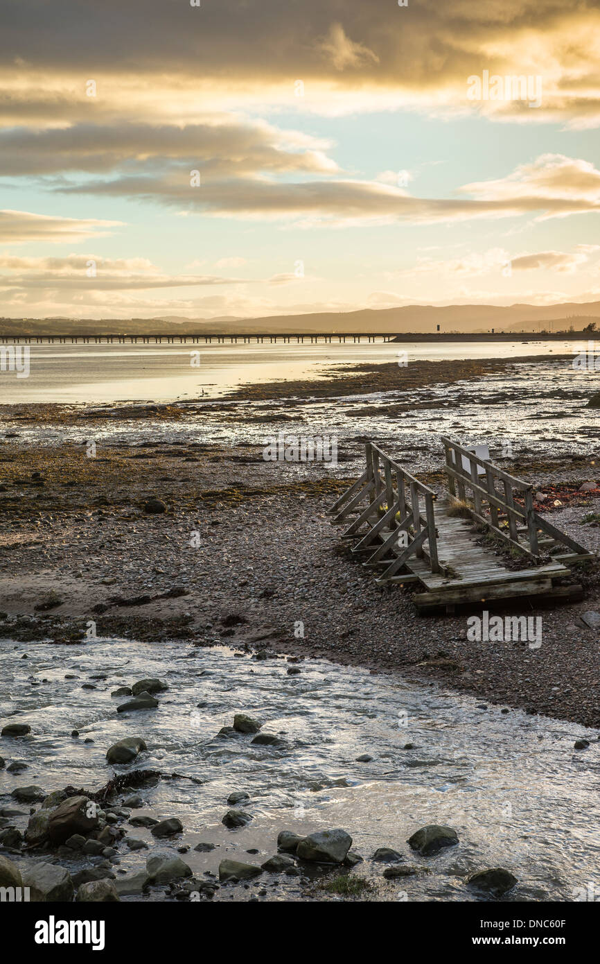 Cromarty Firth from Fowlis ferry in Scotland. Stock Photo