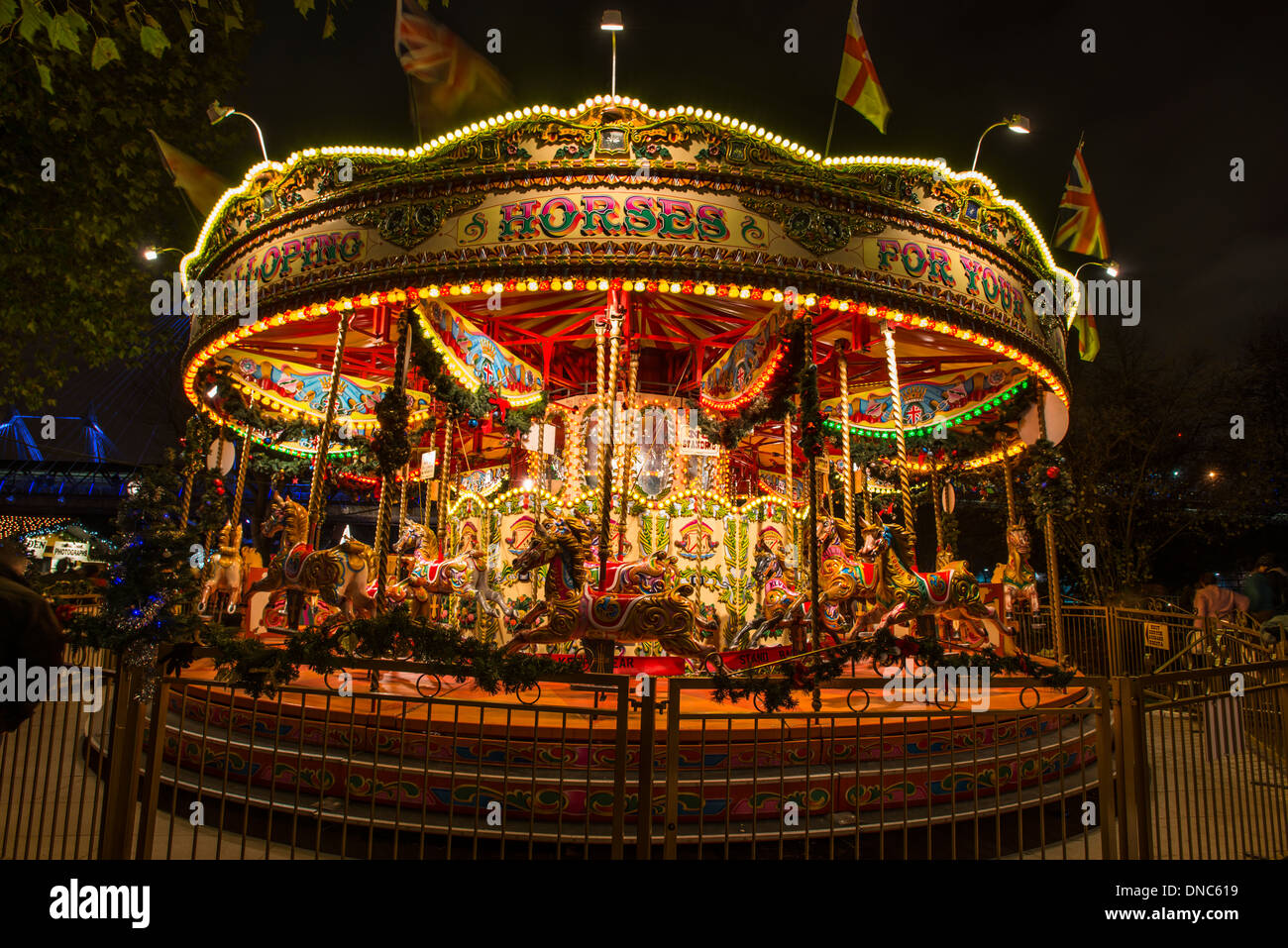 Amusement Park Rides At Night