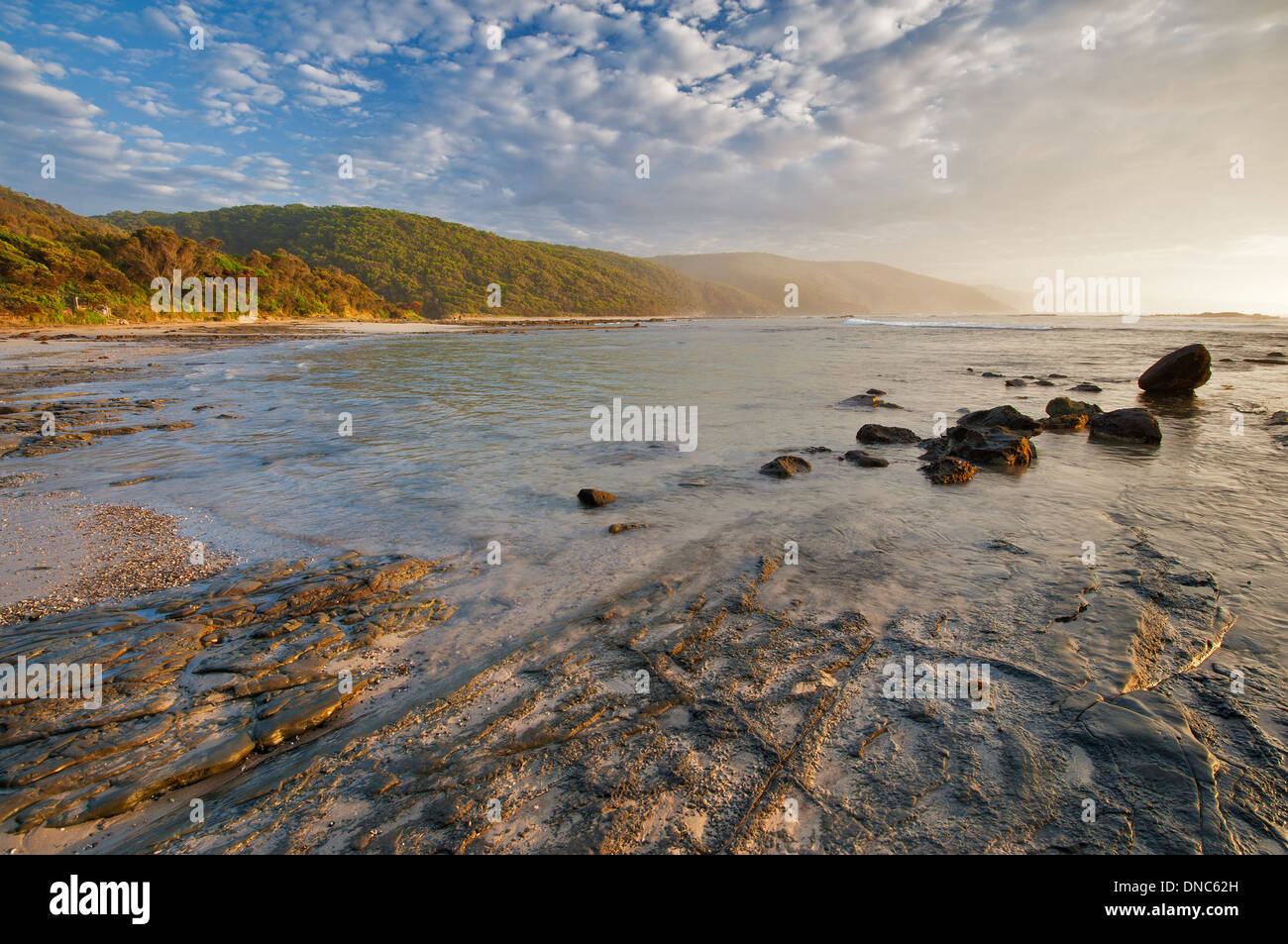 First light on Blanket Bay in Great Otway National Park Stock Photo Alamy