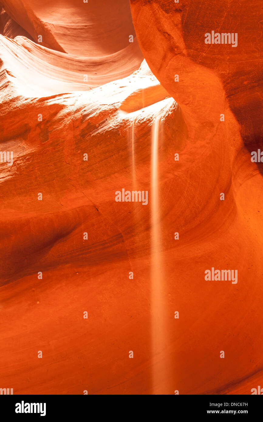 Interior of Antelope Canyon, woderful orange waves made of stone Stock ...