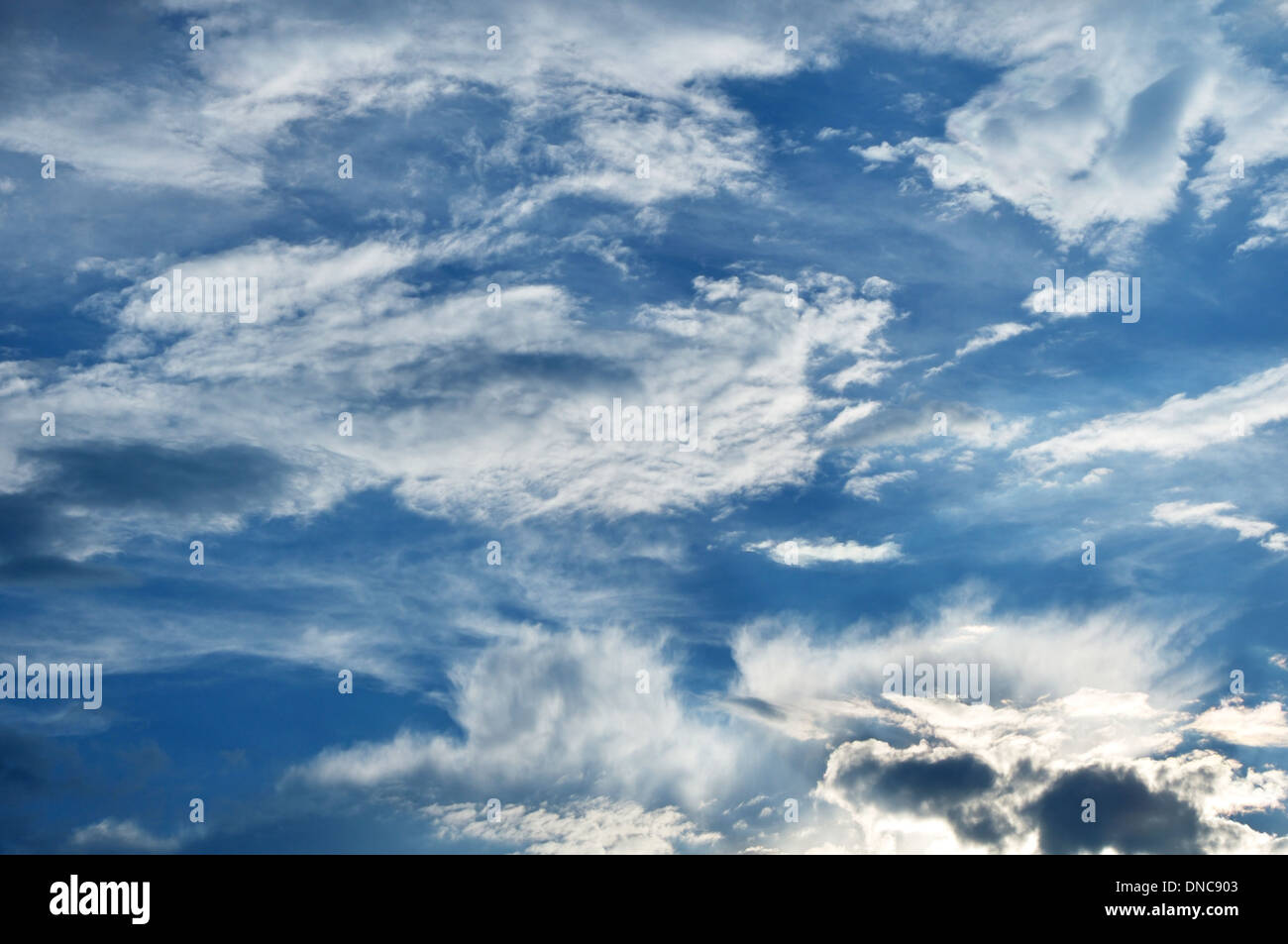 Dramatic sky with white fluffy clouds hi-res stock photography and ...