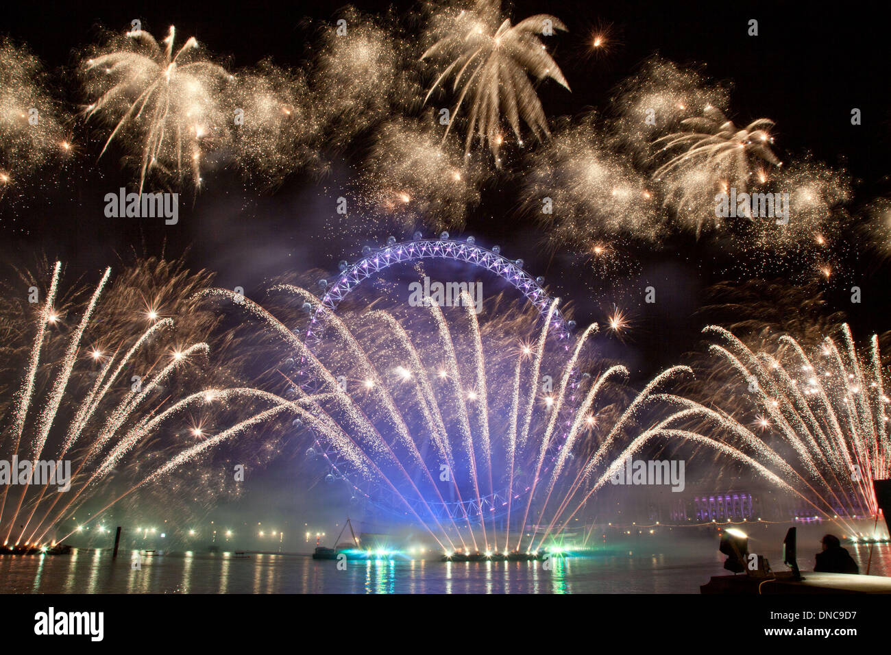 Firework images from 2012/2013. This years celebrations will include a 'multi-sensory' firework display. there will be a host of special effects involving sight, sound, fruit flavours and fruit smells. Stock Photo