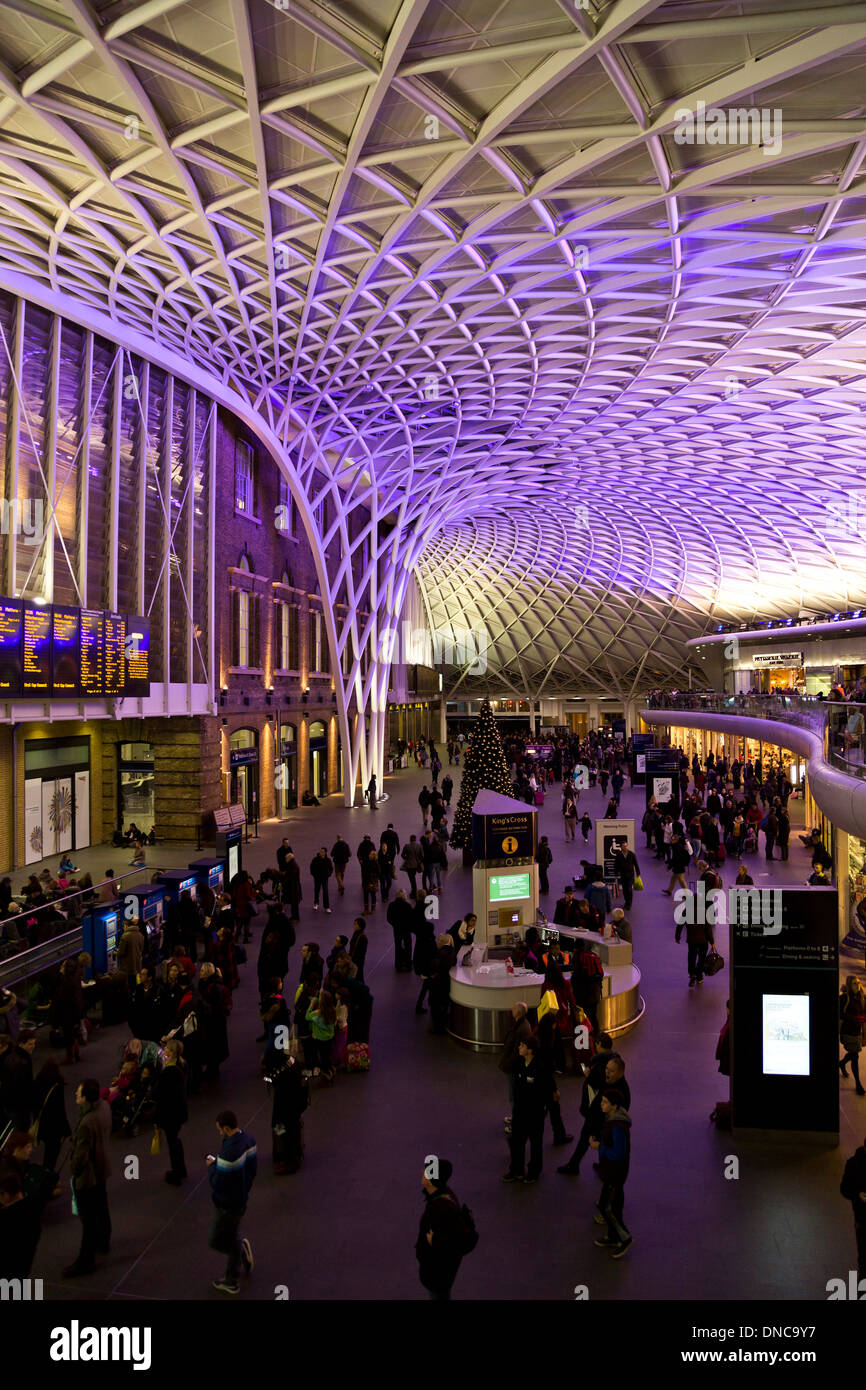 Interior of London King's Cross railway station, England Stock Photo