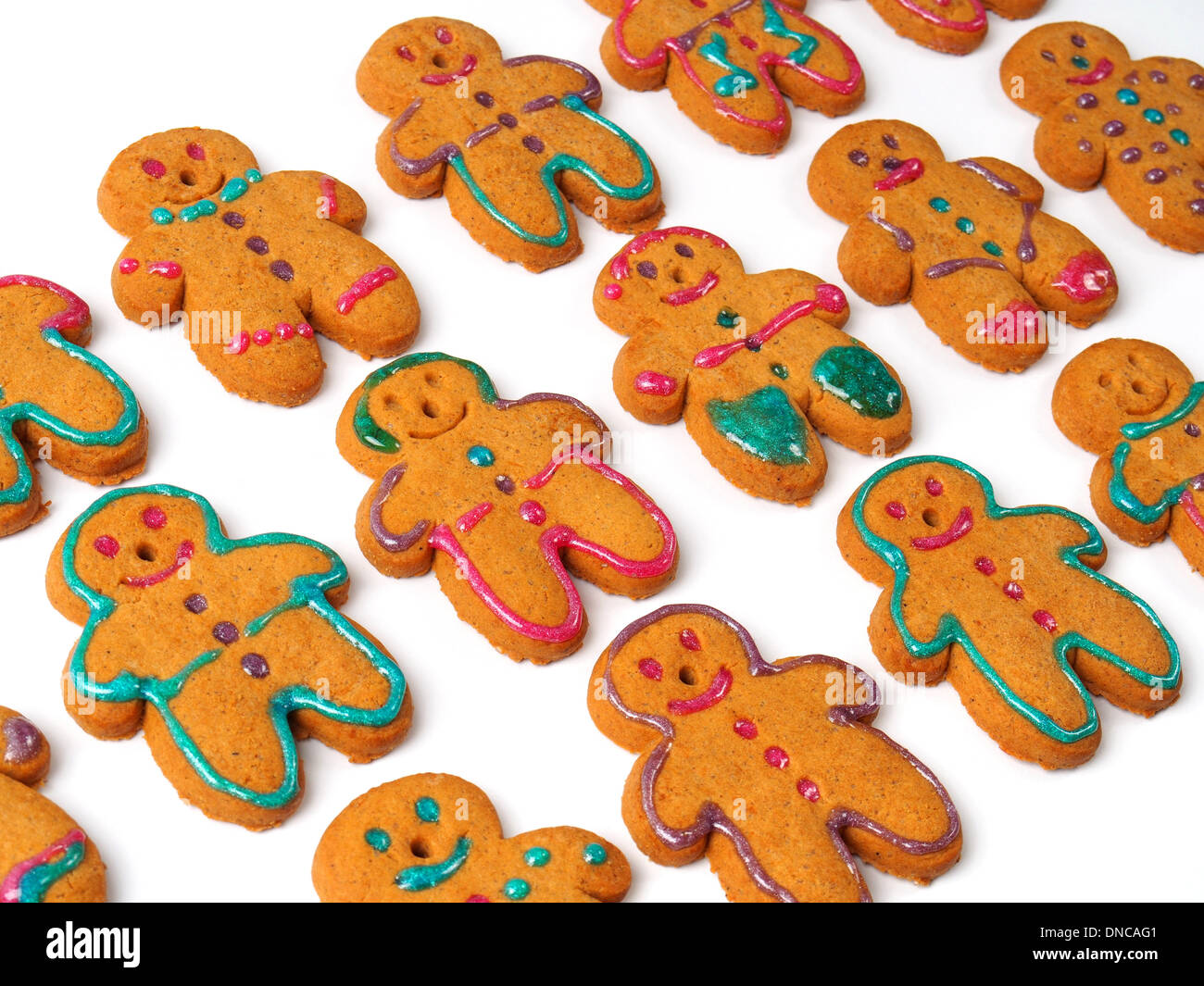 Gingerbread cookies isolated on white background Stock Photo