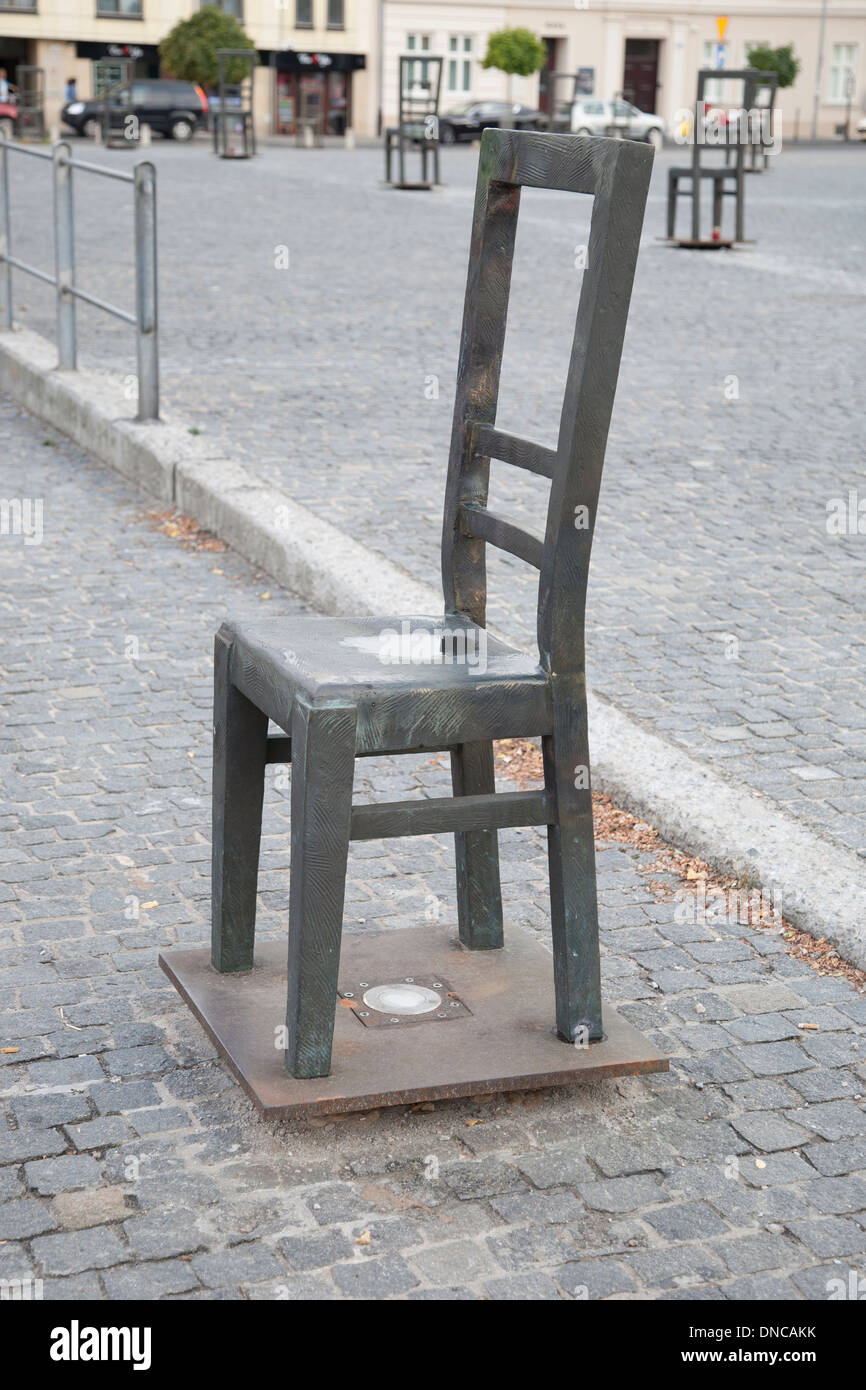Plac Bohaterow Getta Square with Empty Chair Memorial, Podgorze, Krakow