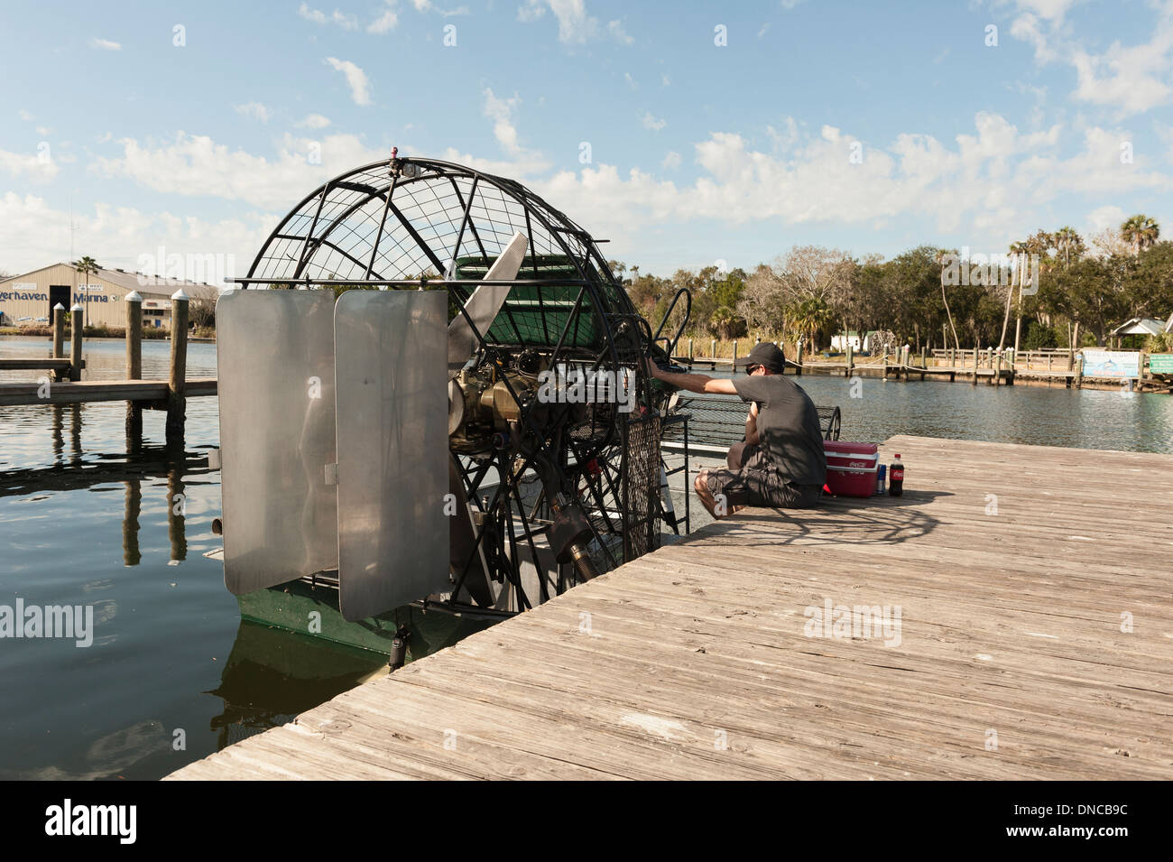 Airboat on the Homosassa Springs River in Central Florida USA Stock ...