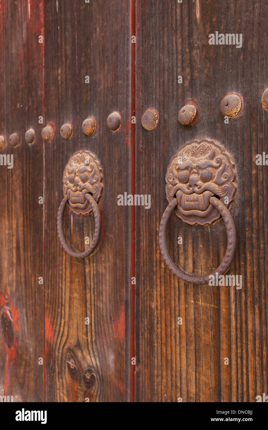 Traditional Korean door knockers Gyeongju, South Korea Stock Photo Alamy