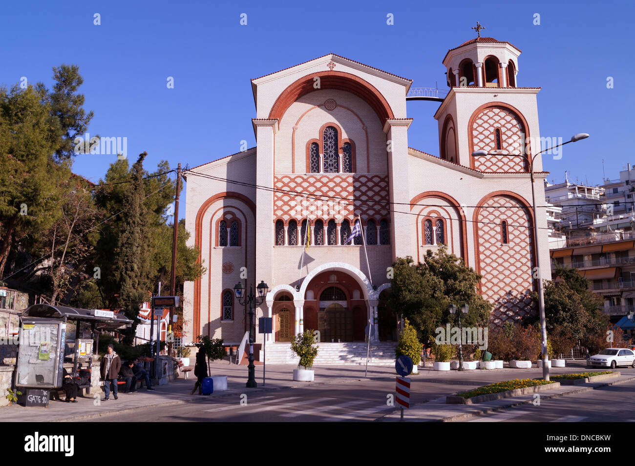 Assumption of Mary Orthodox Church, in 40 Ekklisies, Thessaloniki, Greece. Stock Photo