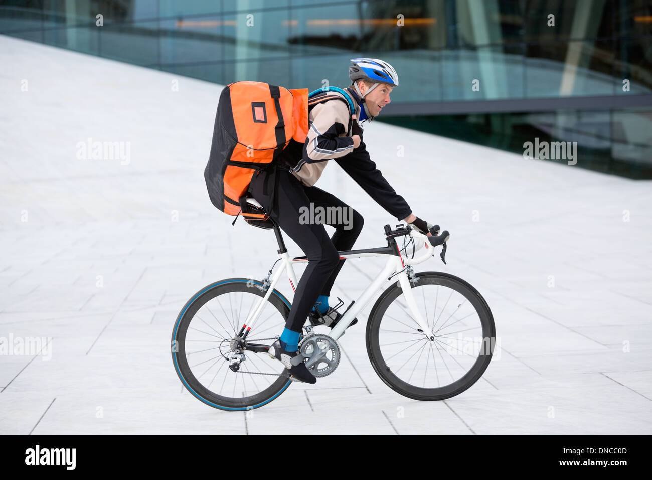 cycling with backpack