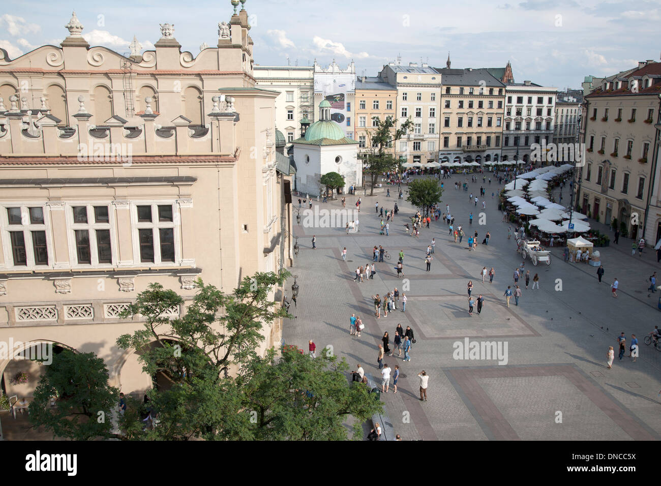 Cloth Hall Facade, Rynek Glowny - Town, Square, Krakow, Poland Stock Photo