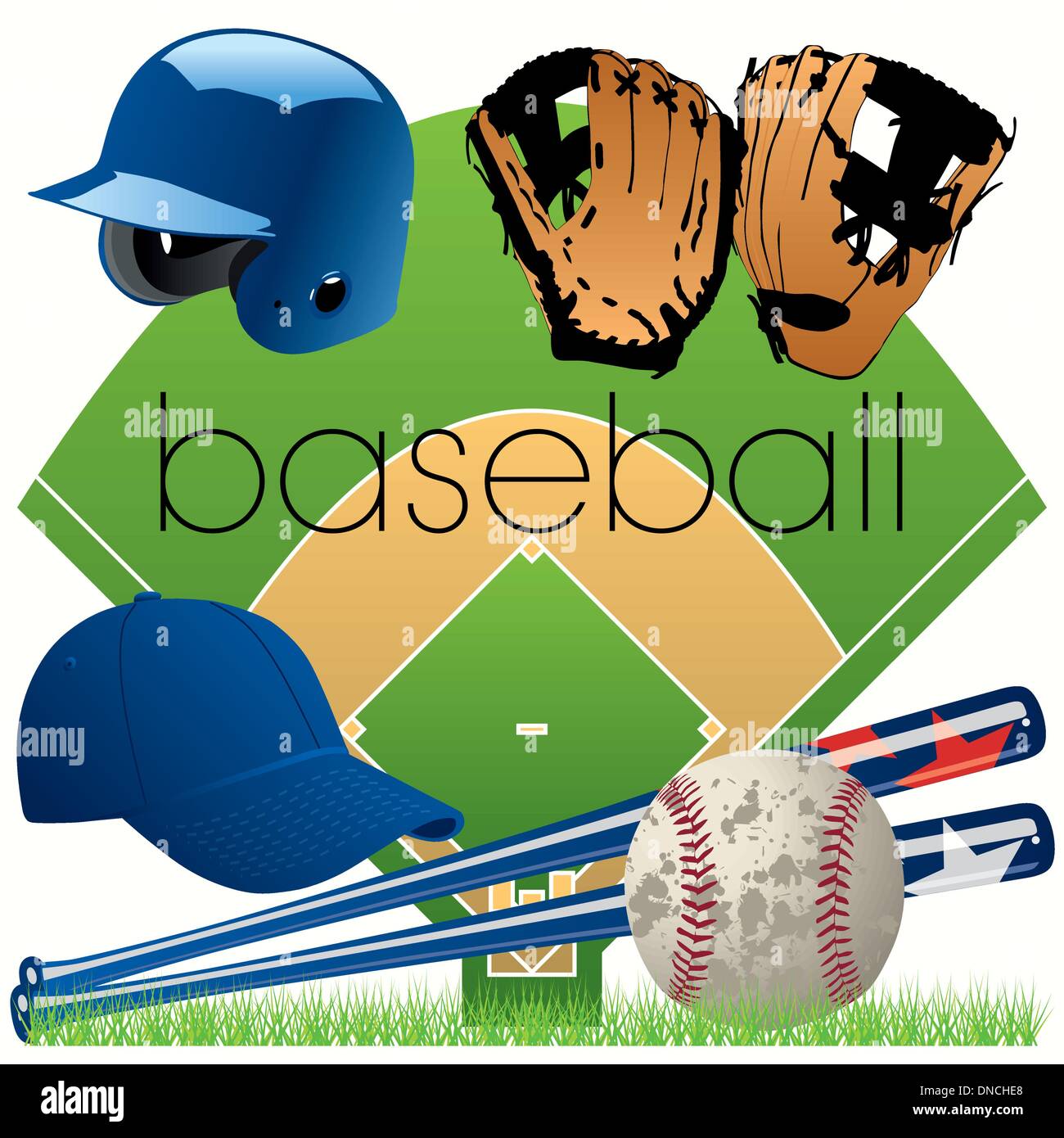 Baseball equipment set Stock Vector Image & Art Alamy