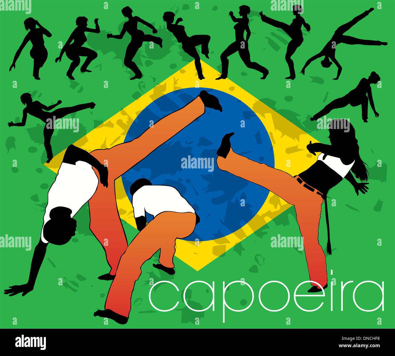 Capoeira silhouettes set Stock Vector Image & Art Alamy