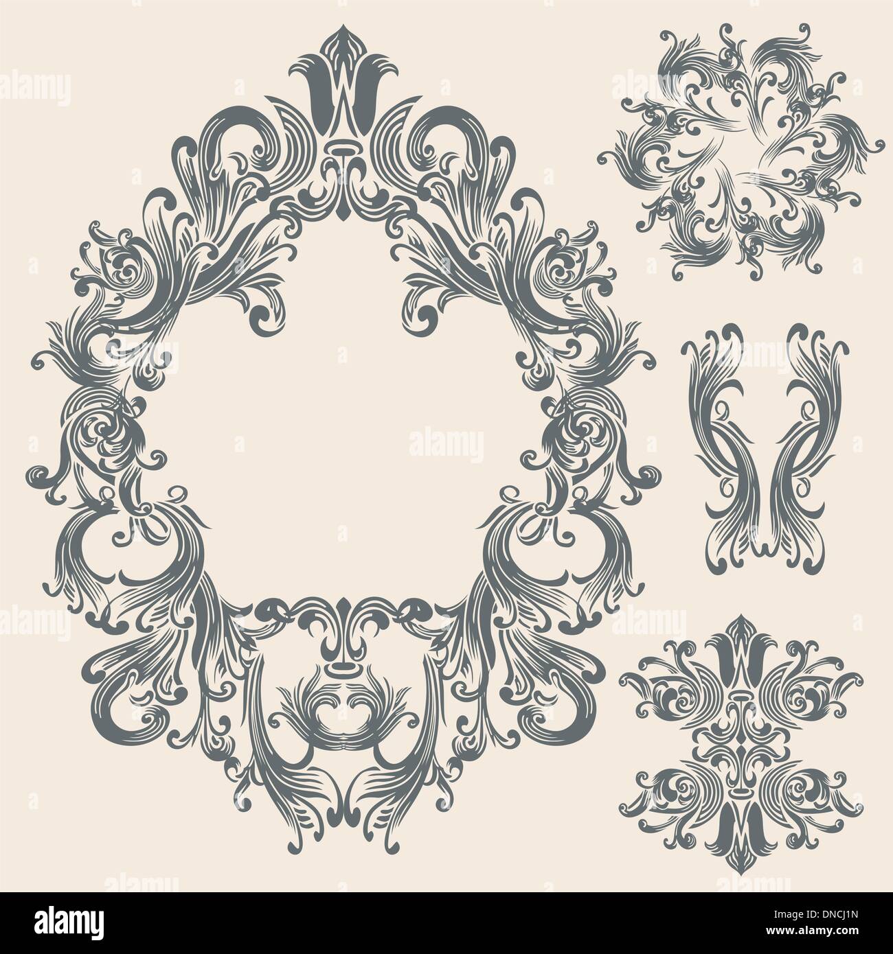 Floral Elements Set Stock Vector Image & Art - Alamy