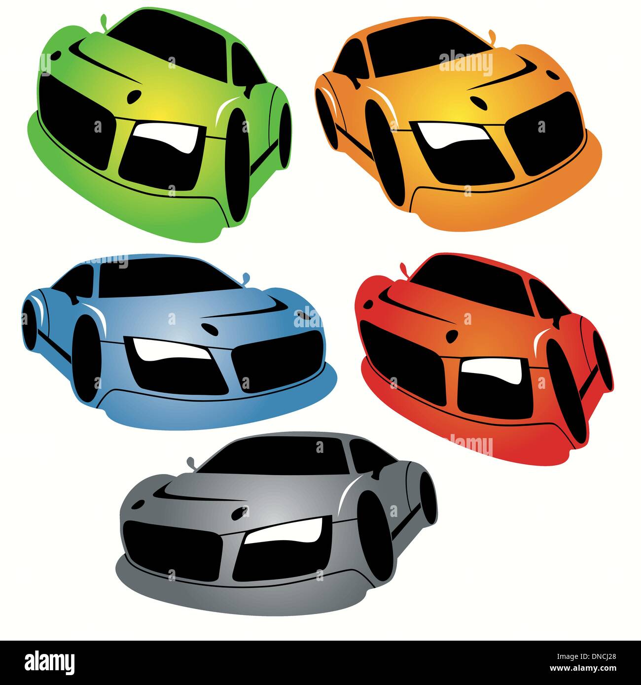 Cartoon Racing Cars Set Stock Vector Image & Art - Alamy