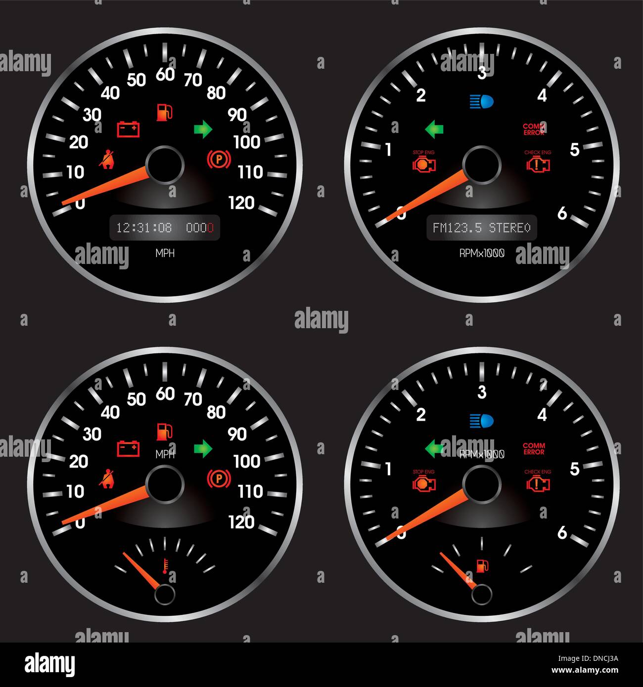 Racing Car Speedometer Stock Vector Image & Art Alamy