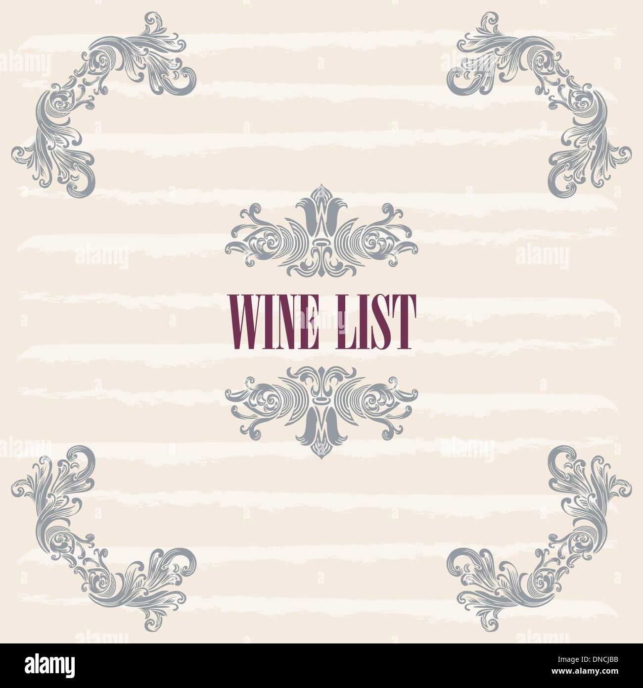 Wine List Cover Design Stock Vector Image & Art Alamy