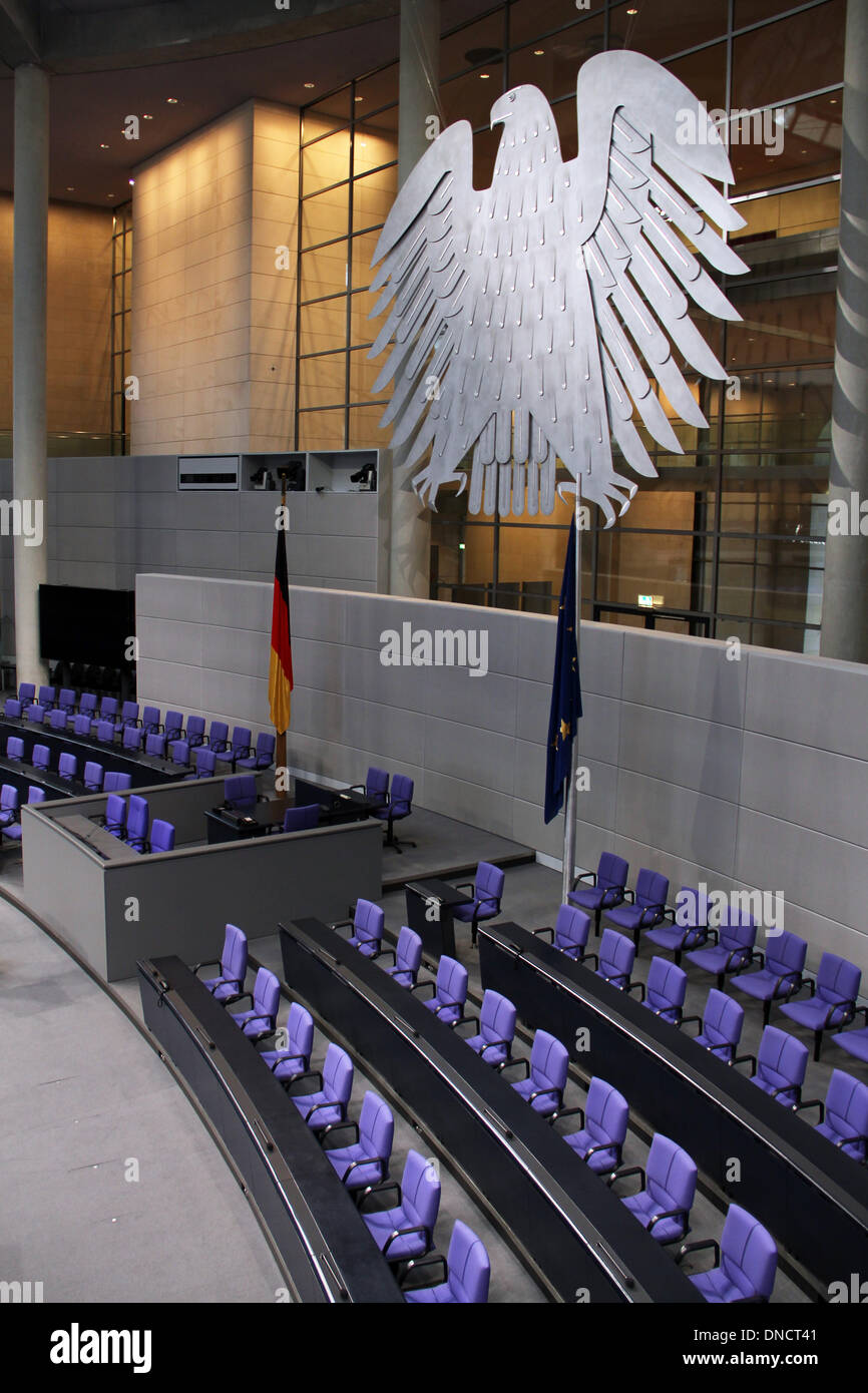 Germany: Plenary chamber of the German national parliament Stock Photo