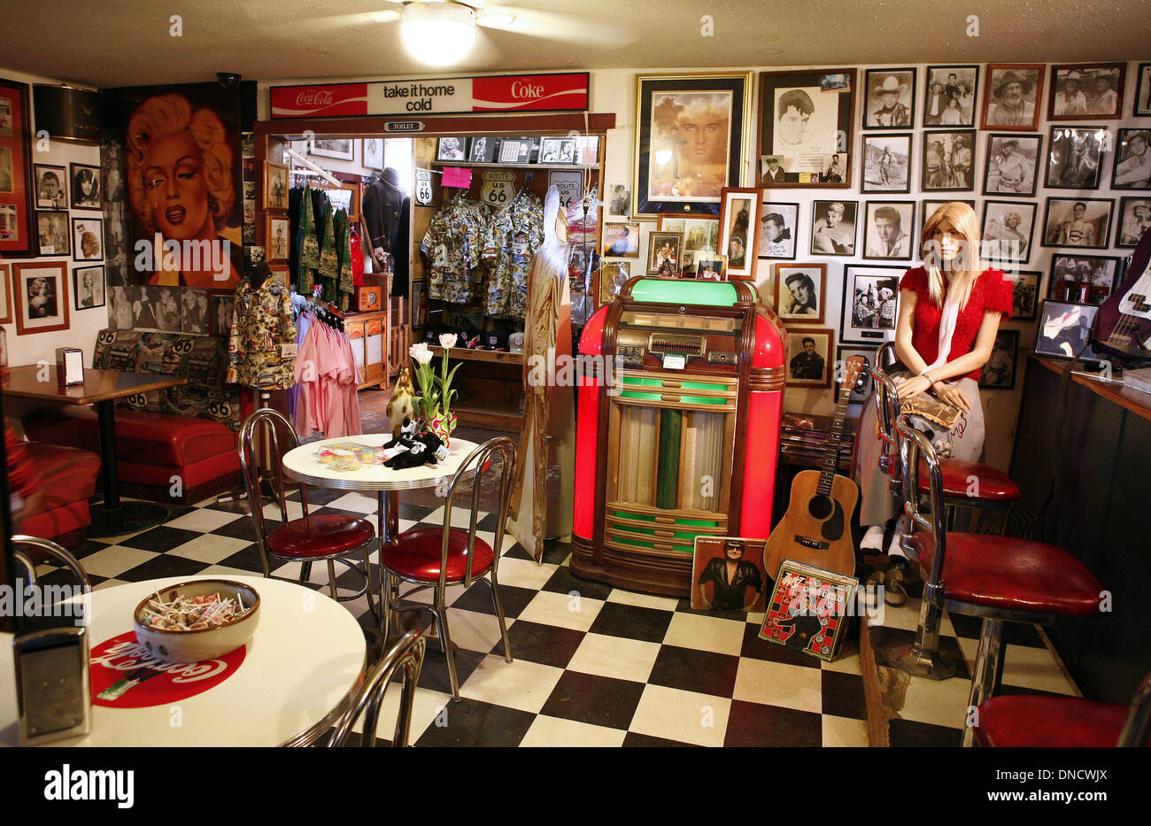 United States, 2010: the historic Route 66 (also known as Will Rogers Highway, Main Street of America or the Mother Road) Stock Photo