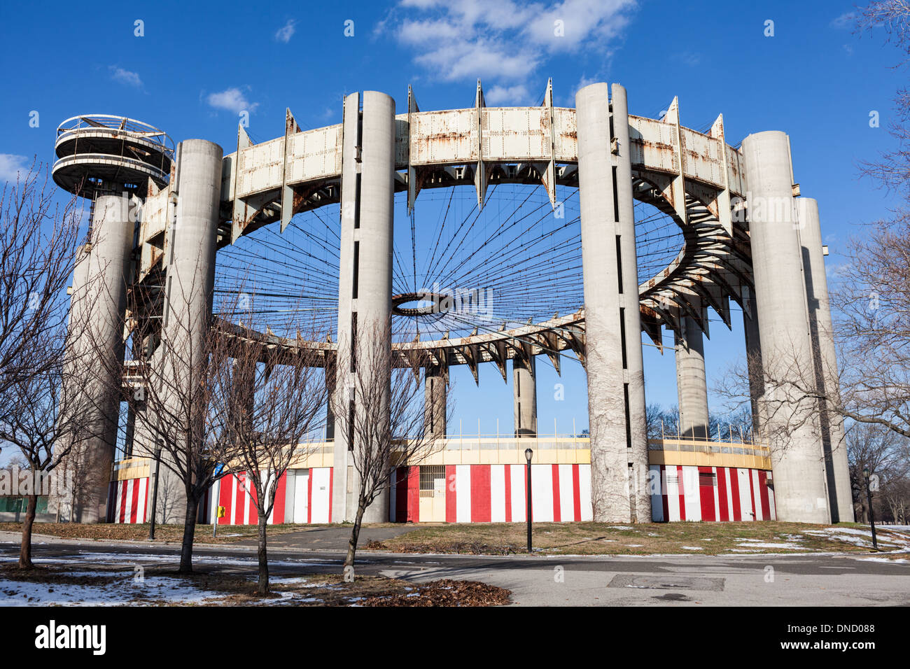 New York State Pavilion, by Philip Johnson and Richard Foster, for 1964 World's Fair, Flushing