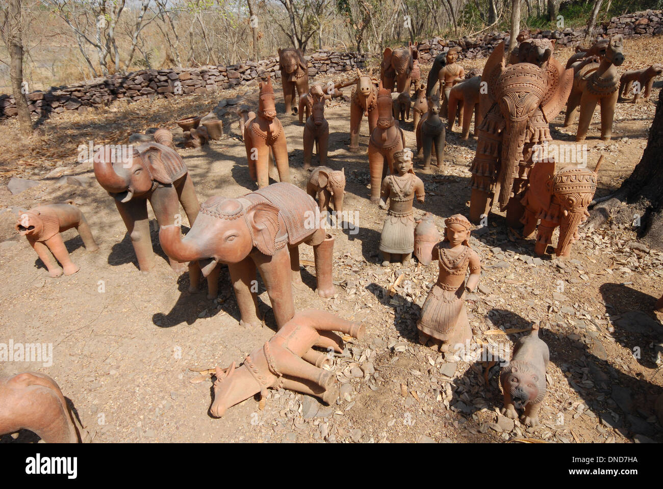 Terracotta articles. Manav Sangrahalaya, Bhopal, Madhya Pradesh, India. Stock Photo
