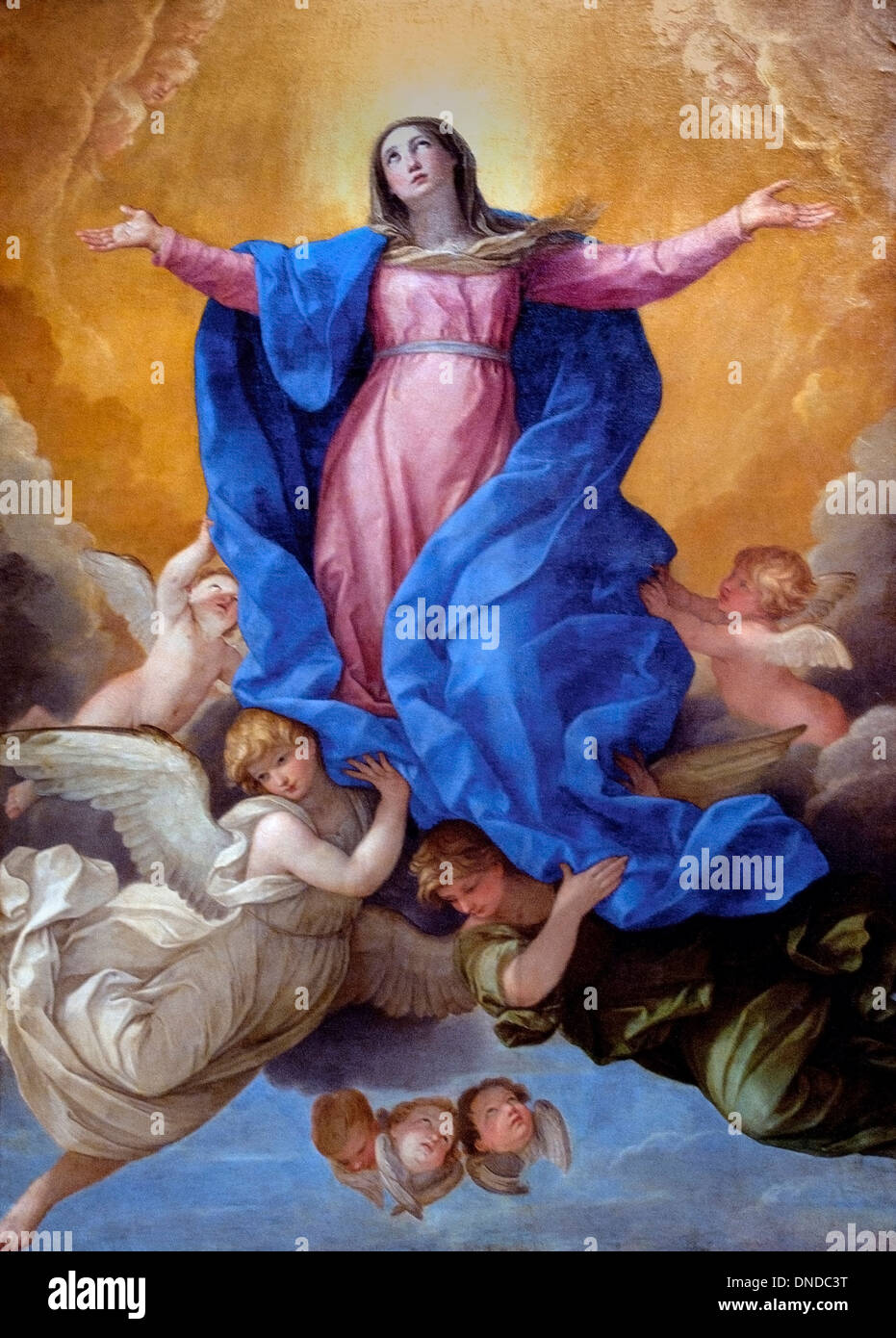 Himmelfahrt  Mariae  - Assumption of Mary by Guido Reni ( Guido Rhenus il Guido ) 1575-1642 Italy Italian Stock Photo